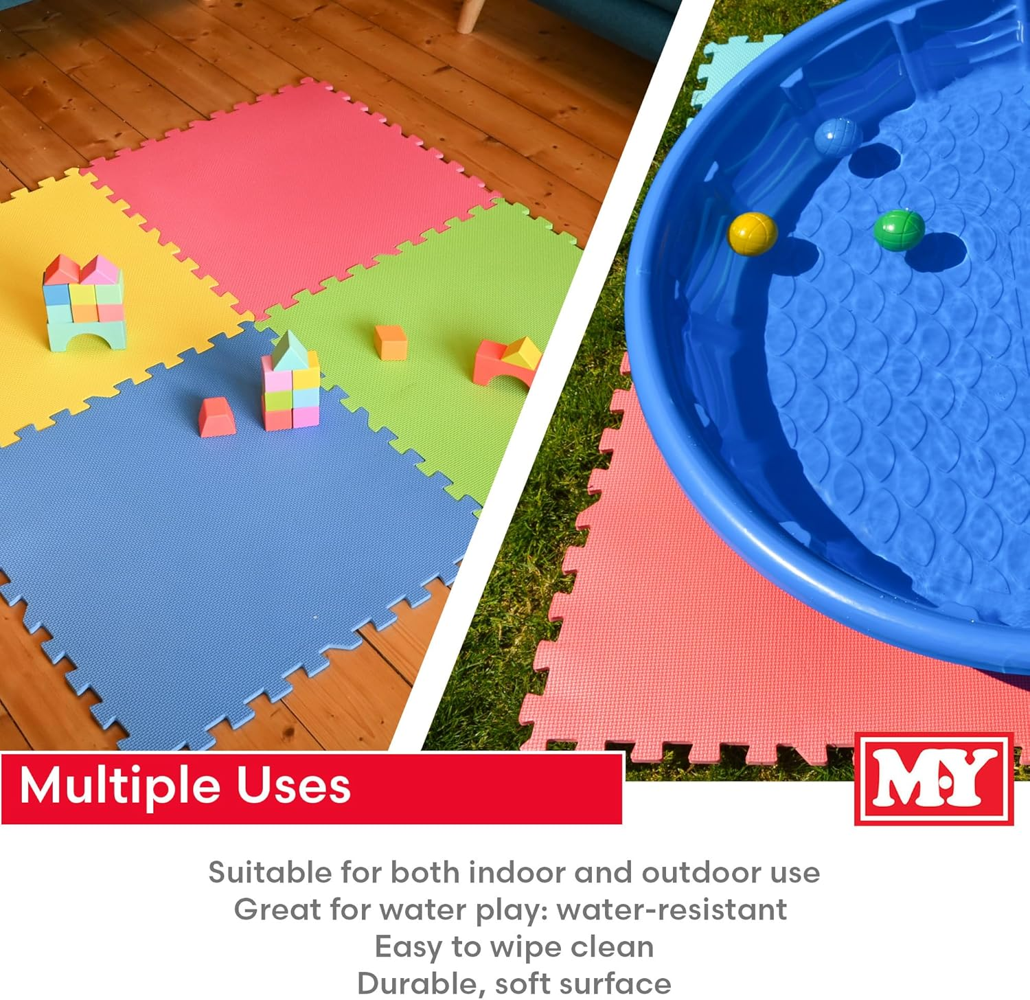 M.Y Large 4Pc Eva Playmats Childrens Playing Safety 60Cm X 60Cm image number 4