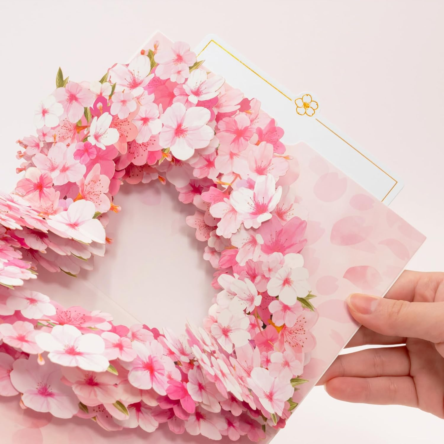 3D Pop-Up Sakura Heart Card with Slide-Out Message Note &ndash; Handcrafted Floral Design &ndash; Perfect for Mother&rsquo;S Day, Anniversaries, Birthdays, and More &ndash; Designed in Japan image number 6