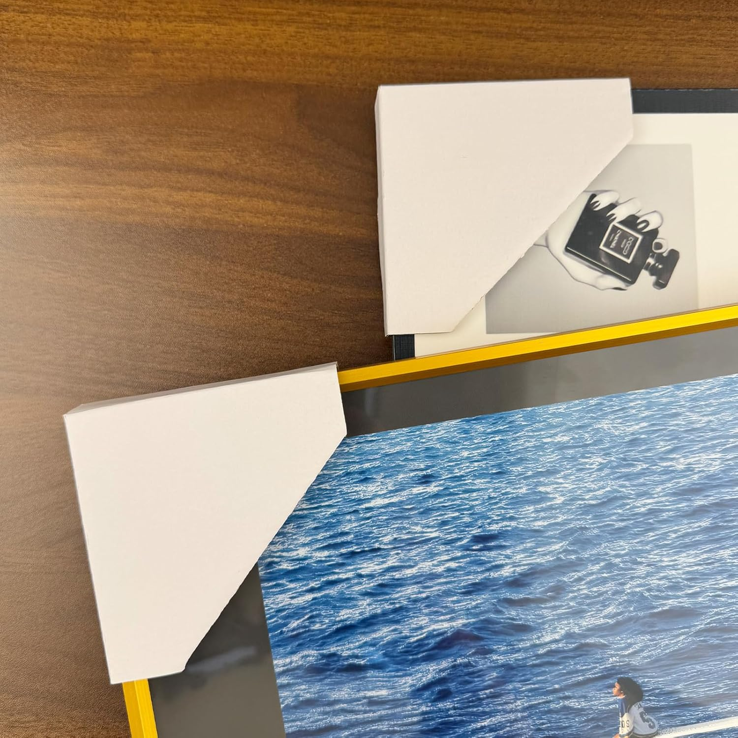 100 Pack Adjustable Cardboard Corner Protectors, Picture Frame Corner Protectors for Packing and Moving Painting Artworks, Fold 3 Ways to Fit Frames from 1" - 2.1" image number 3