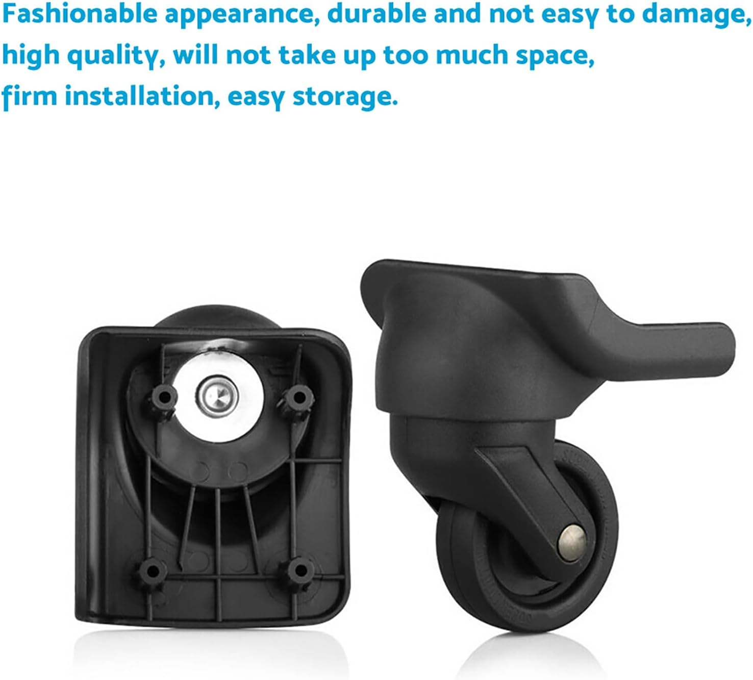 Replacement Luggage Wheels 360&deg; Swivel Spare Caster Suitcase Repairment Wheels L+R (4Pcs) image number 4