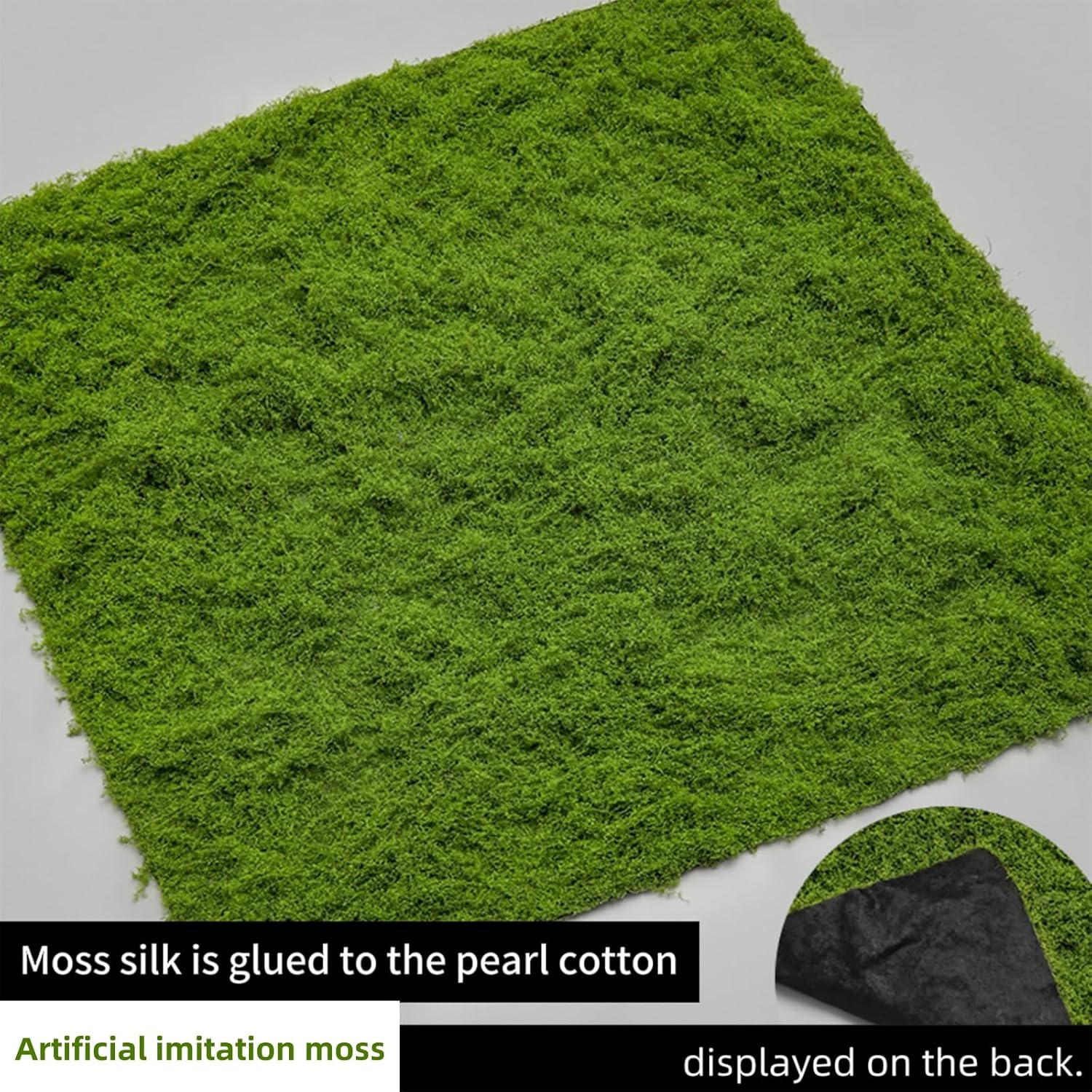 500G Artificial Moss Soft Breathable Fake Moss for Indoor Plants Natural Green Eco-Friendly Faux Moss for Planters Musgo Artificial Para Macetas Decorative Garden Landscaping Supplies image number 2