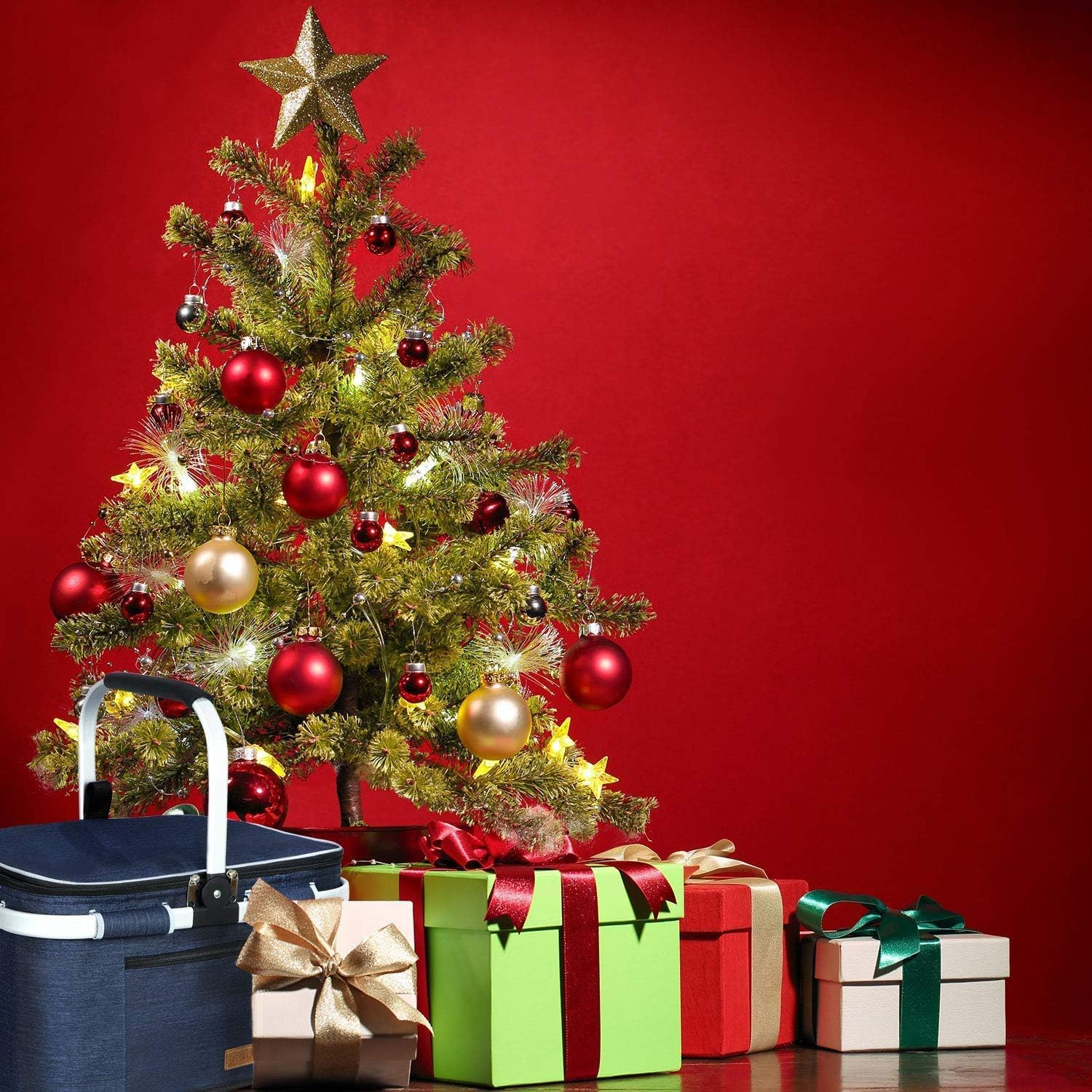 Insulated Picnic Basket - Foldable Cooler Bag with Aluminium Frame & Soft Grip Handle - Collapsible Grocery Basket, Market Tote, Lunch Bag for Family Picnics & Shopping image number 5