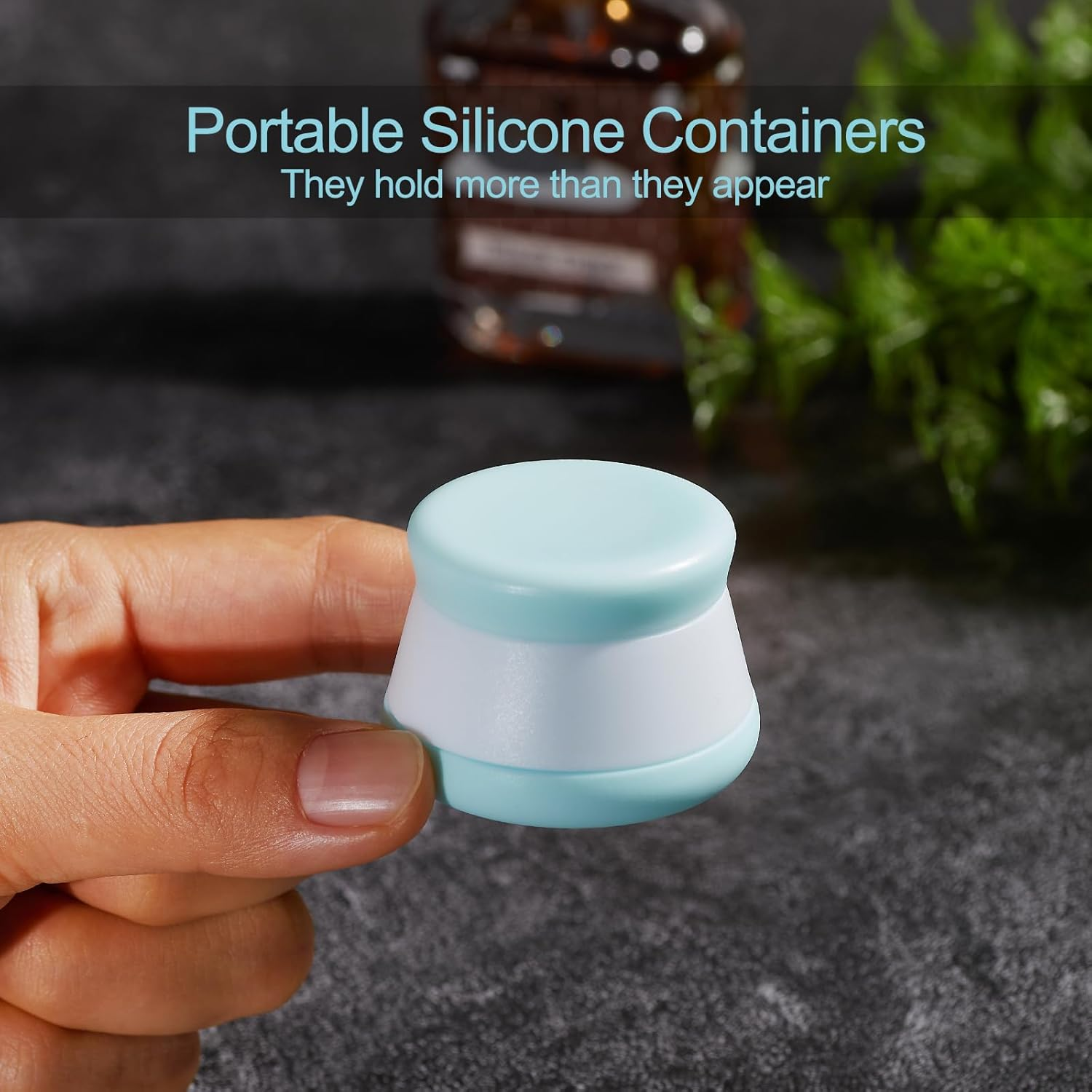 INSFIT Travel Containers for Toiletries, TSA Approved Silicone Cream Jars, Size Containers with Lids, 4PCS BPA Free Leakproof Accessories for Liquid Lotion with Labels & Mini Spatulas image number 2