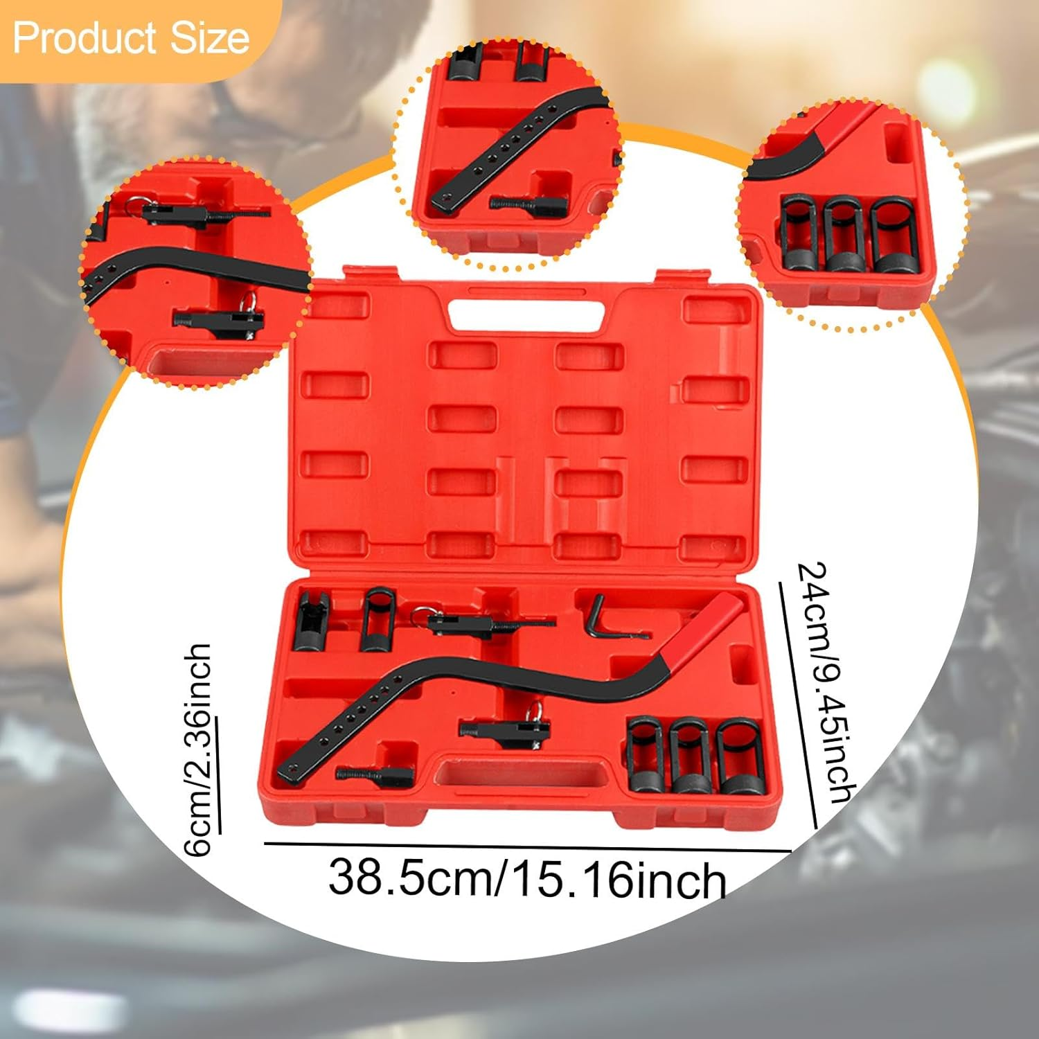 Ronyme Valve Spring Compressor Tool Kit Removal Tool Automotive Maintenance with Storage Case Disassembly Tool Valve Stem Oil Seal image number 6