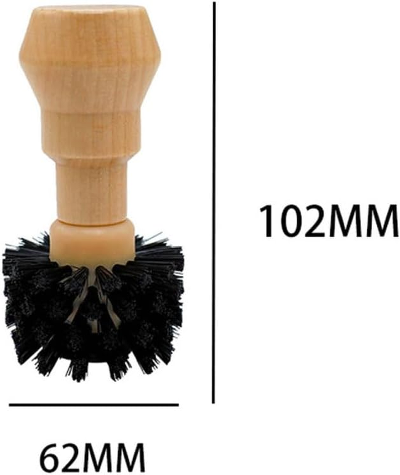 THJOPOKEEL Coffee Filter Cleaning Brush, Suitable 54Mm-62Mm Coffee Machine Portafilter Brush, Wooden Handle Coffee Powder Bowl Cleaning Brush image number 5