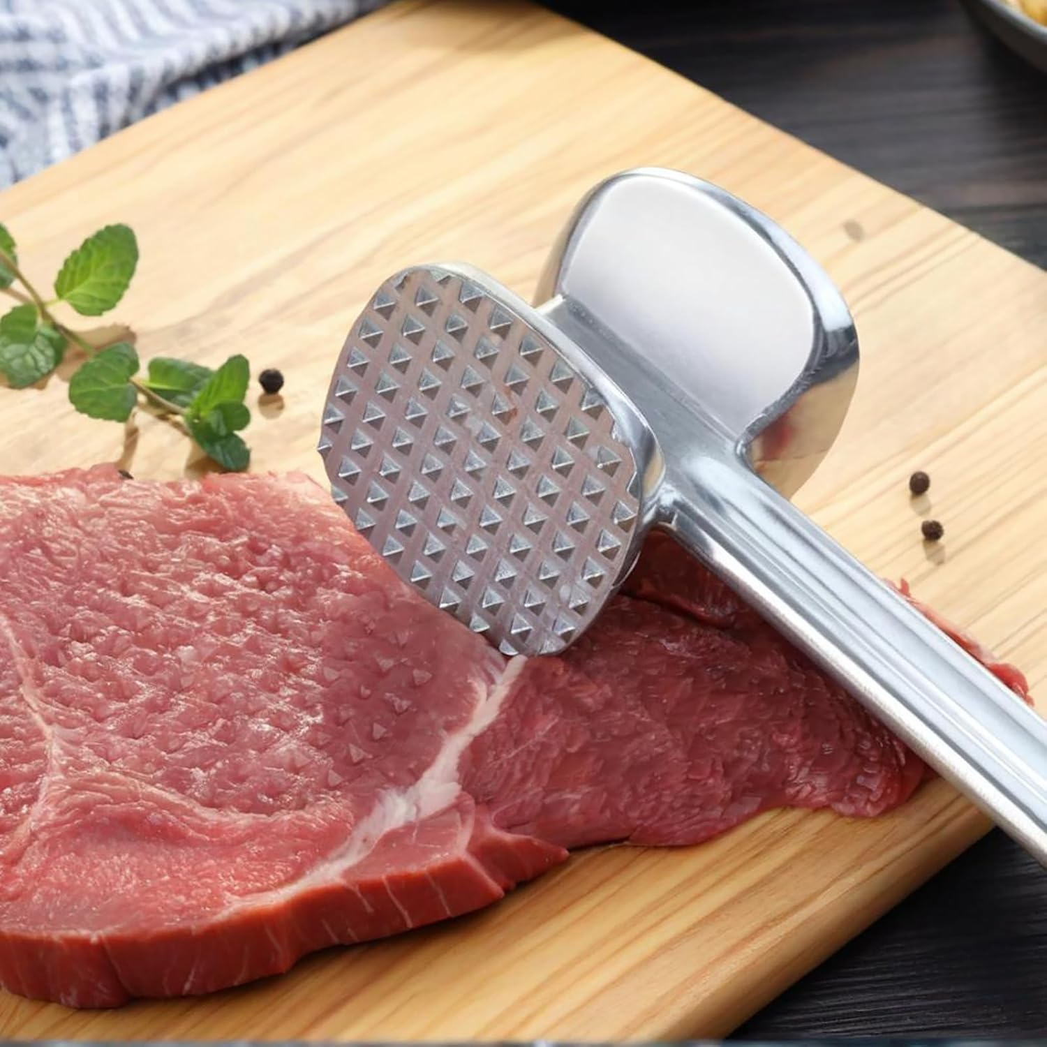 Meat Hammer, Meat Tenderizer, Dual-Sided Nails Meat Mallet for Steak, Chicken, Fish, Meat Pounder, Meat Tenderizer Tool, Meat Pounder, Meat Tenderizer Hammer image number 3