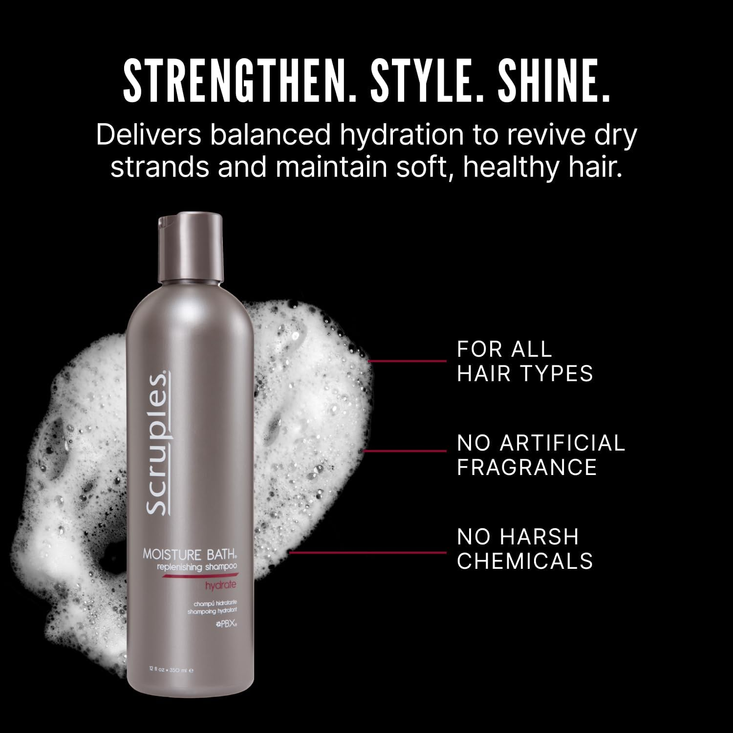 Scruples Moisture Bath Shampoo, 12 Fluid Ounce image number 2