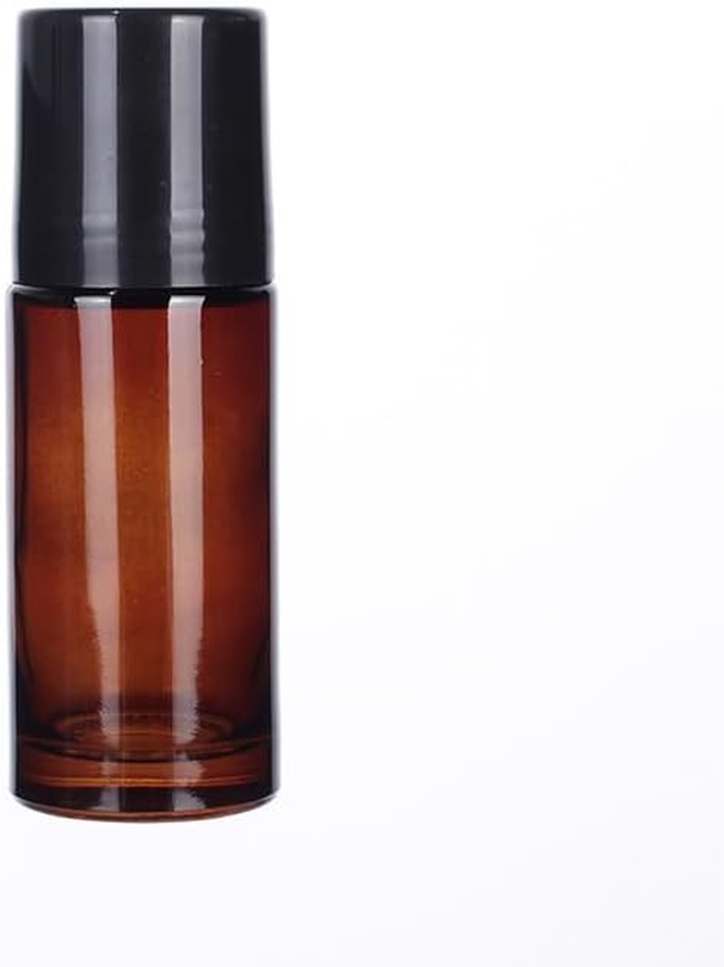 2Pcs Brown 50Ml Glass Essential Oil Roller Bottles Refillable Roll on Bottles Empty Deodorant Bottle Containers Rollerball Bottles for Fragrance Roller Bottles Refillable Containers Accessories image number 3