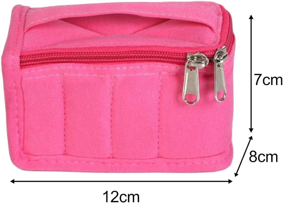Portable Toiletry Bag Makeup Bag Unique Gift Storage Pouch Multifunction Cosmetic Organizer for Business Trips (Purple), Pink, One Size - Black image number 7