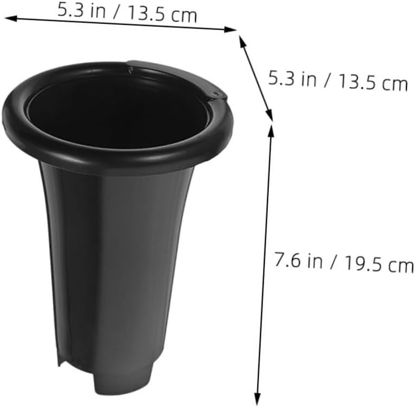 10Pcs Black Plastic Nursery Pot Thickened Large for Orchids Planting Gardening Propagator Pots Drainage image number 1