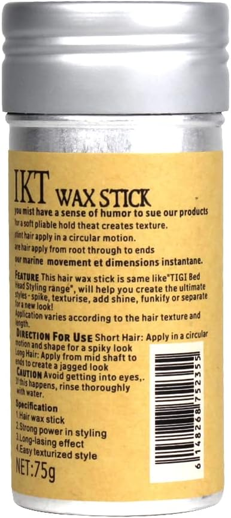 SOVONCARE Hair Wax Stick for Wigs, Bed Head Stick Edge Control Slick Stick Hair Pomade Stick Non-Greasy Styling Wax, Long Lasting, Strong Hold Temporary Hair Styling Product for Edge Frizz Hair 2.7 Oz (Pack of 3)