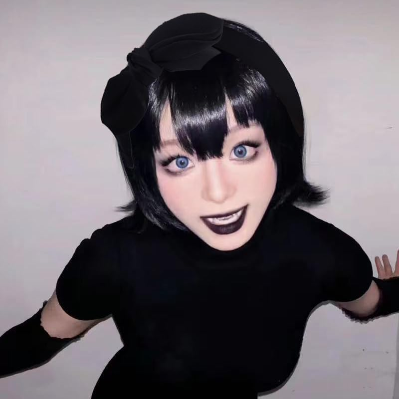 Black Bow Headbands for Fine Curly Hair Turban Headbands for Girls Women Non Slip Thin Headband Bow Hair Bands for Girls Women Ribbon Headband for Halloween Christmas Party Hair Accessories image number 2