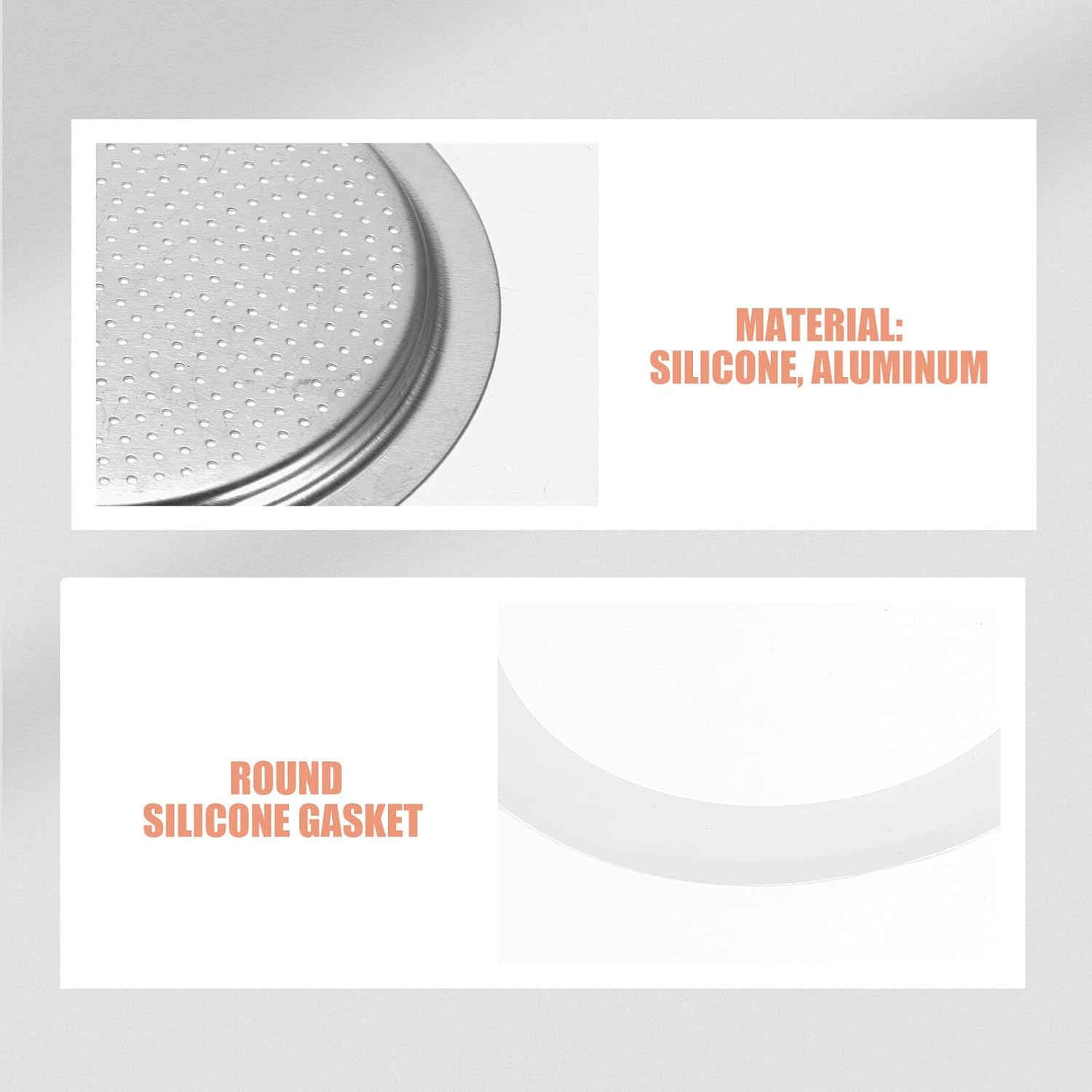 TOPPERFUN Replacement Silicone Gasket Seal for Espresso Mug Lid Food Safe Fit for Coffee Pot Sealing Ring image number 4