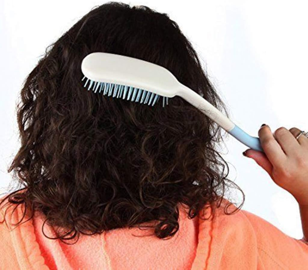 14.2'' Extra Long Handle Hair Brush, Comb Hairbrush for Elderly Arthritis Hand-Disabled,Easier Styling image number 2