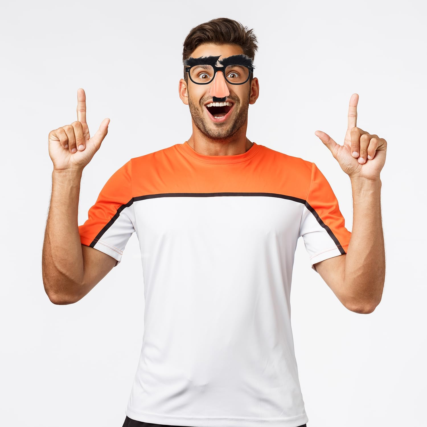 AOVNA Disguise Glasses with Funny Nose Novelty Party Favors Halloween Decorative Glasses Party Glasses with Eyebrows and Mustache image number 3