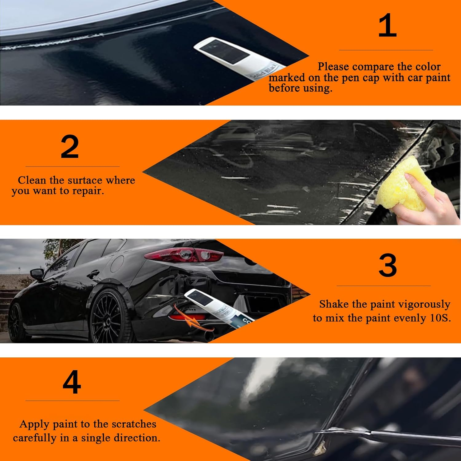 46V Soul Red Crystal Metallic Tricoat Touch up Paint for Mazda, Car Paint Pen Scratch Repair Two-In-One Touch up Paint, Premium Car Scratch Remover for Deep Scratches image number 1