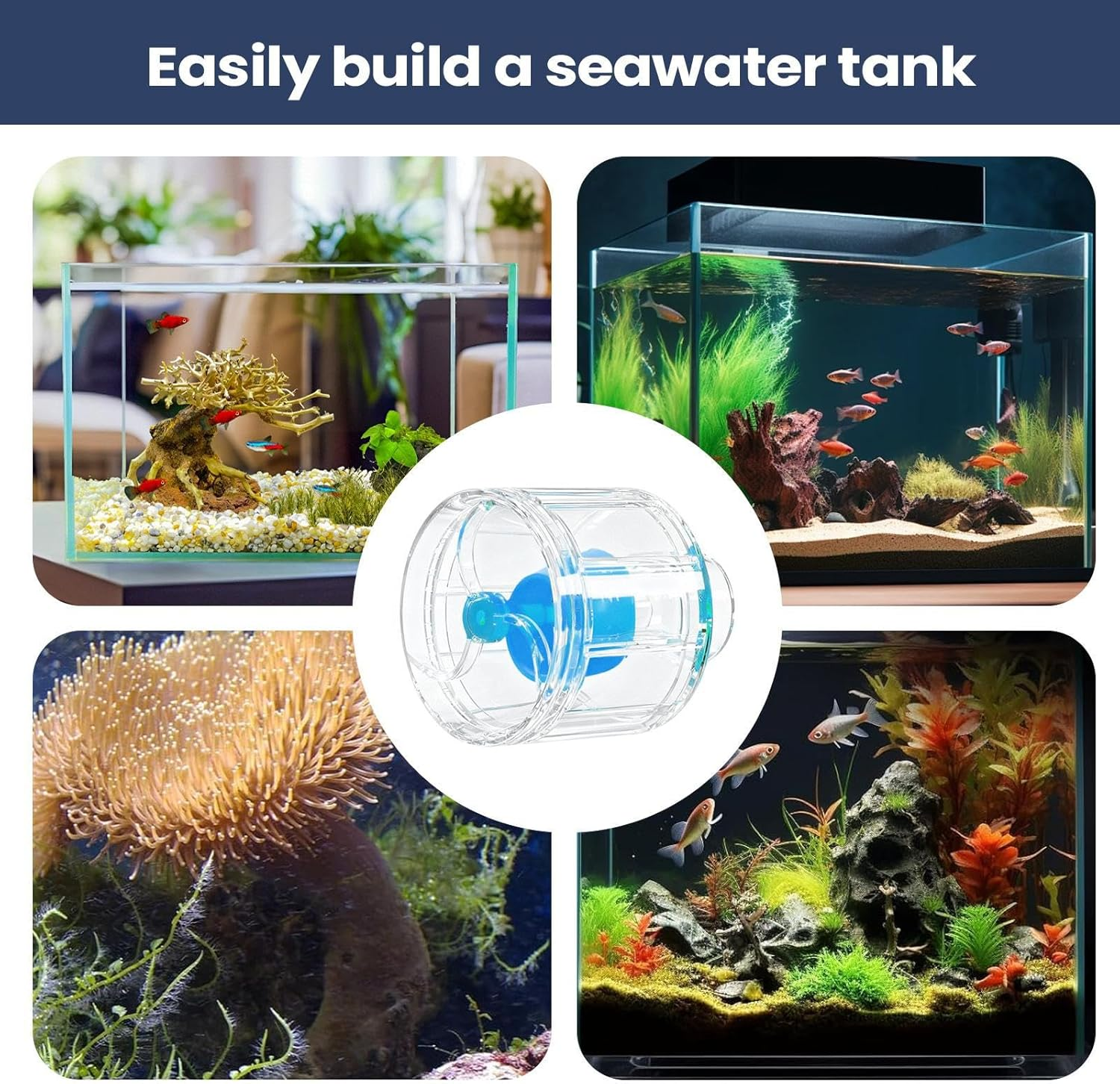 Circulation Pump | Glow Flow Control Circulating Device,Fish Tank Circulation Pump - for Fish Tank Pond Saltwater Pool Bird Bath Change - Green image number 6