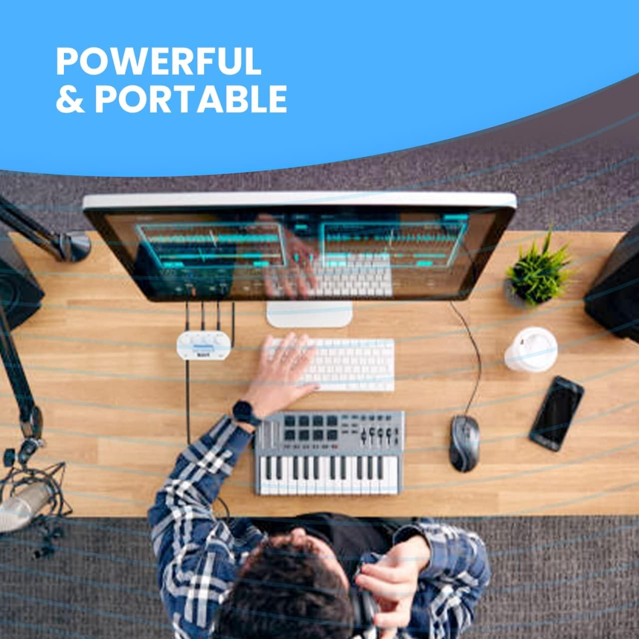 Maker Hart JUST Mixer S Portable 3 Channels Stereo in Mini Audio Mixer/2 Stereo Output/Battery/Usb Power/3C Device image number 3