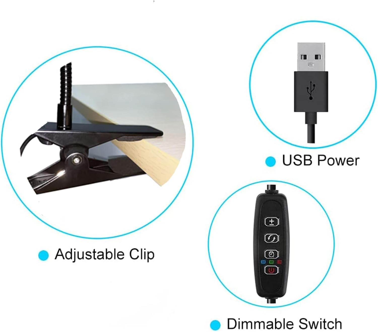 LED Plant Grow Lights for Indoor Plants 20 LED Full Spectrum Plant Lights, 3 Switch Modes, 3/9/12H Timer, 9 Dimmable Brightness Growth Lamp for Indoor Succulent, Vegetables
