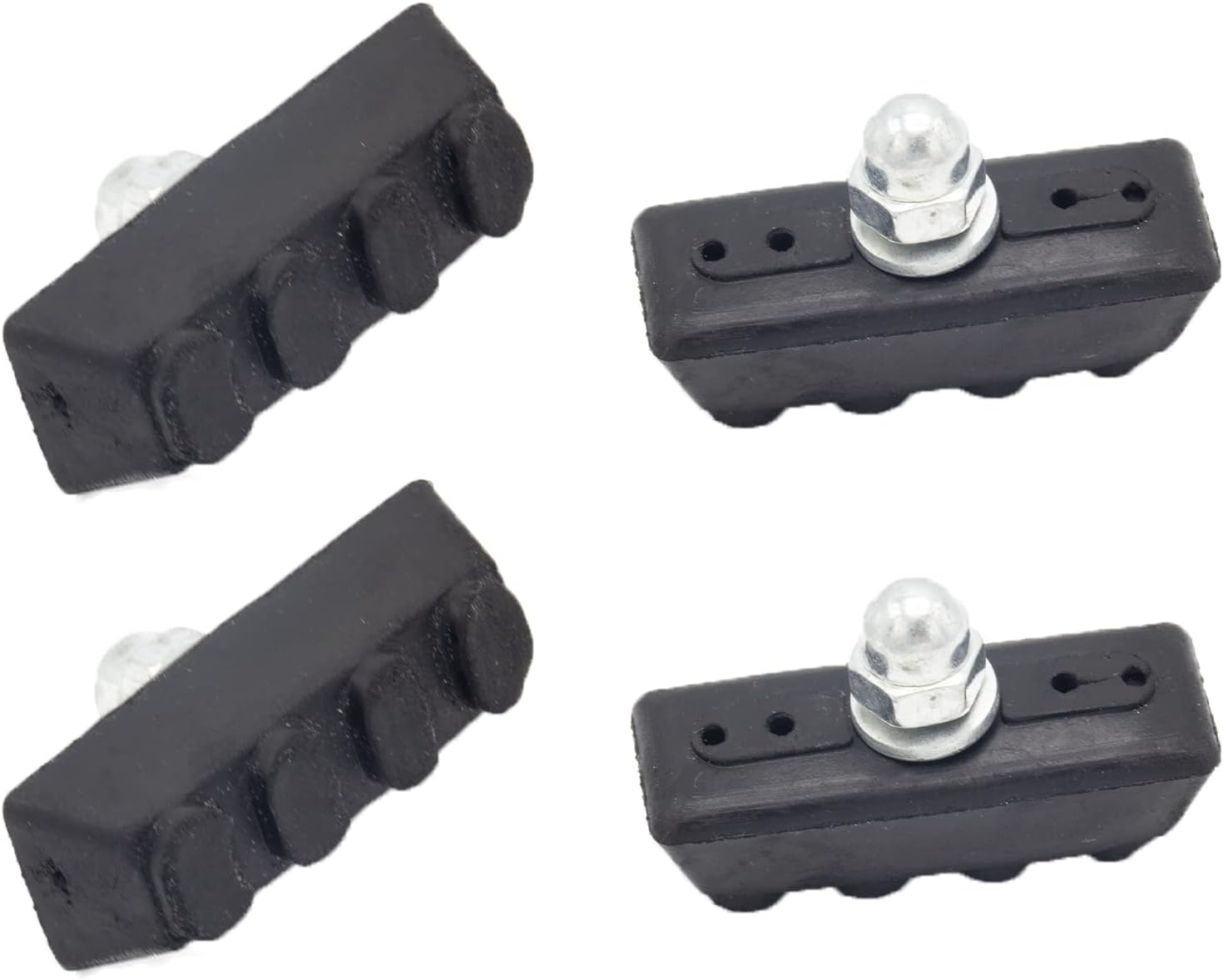 Cheerock 2 Pair Bike Brake Pads, Rubber V-Brake Pads for Mountain & Road Bicycles, Quiet & Non-Skid Cycling Accessories for Enhanced Safety