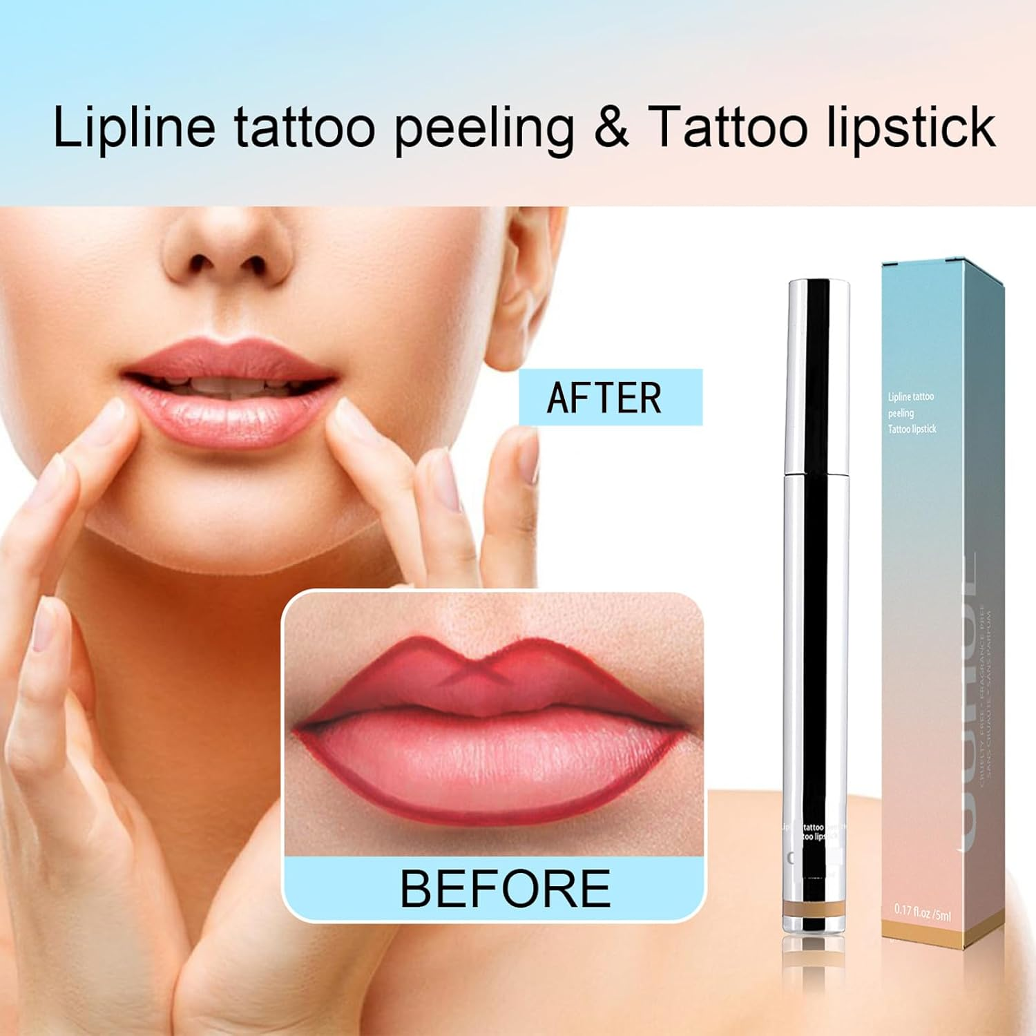 Peel off Lip Liner Stain Set-2Pcs Long Lasting Liquid Lipstick,Women Waterproof Highly Pigmented Matte Lip Gloss,Transfer Proof Lip Tint Peel off #03 Wine image number 6