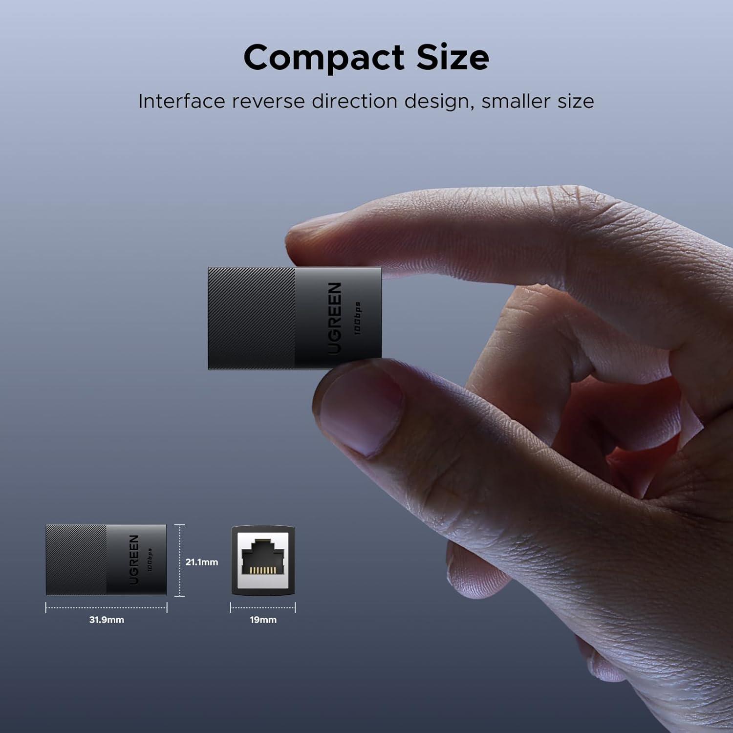 UGREEN Ethernet Coupler 2 Pack, 10Gbps POE High-Speed Shielded Ethernet Extender, LAN Extension Adapter Female to Female for Cat8/Cat7/Cat6/Cat6A/Cat5E/Cat5 Cable image number 1