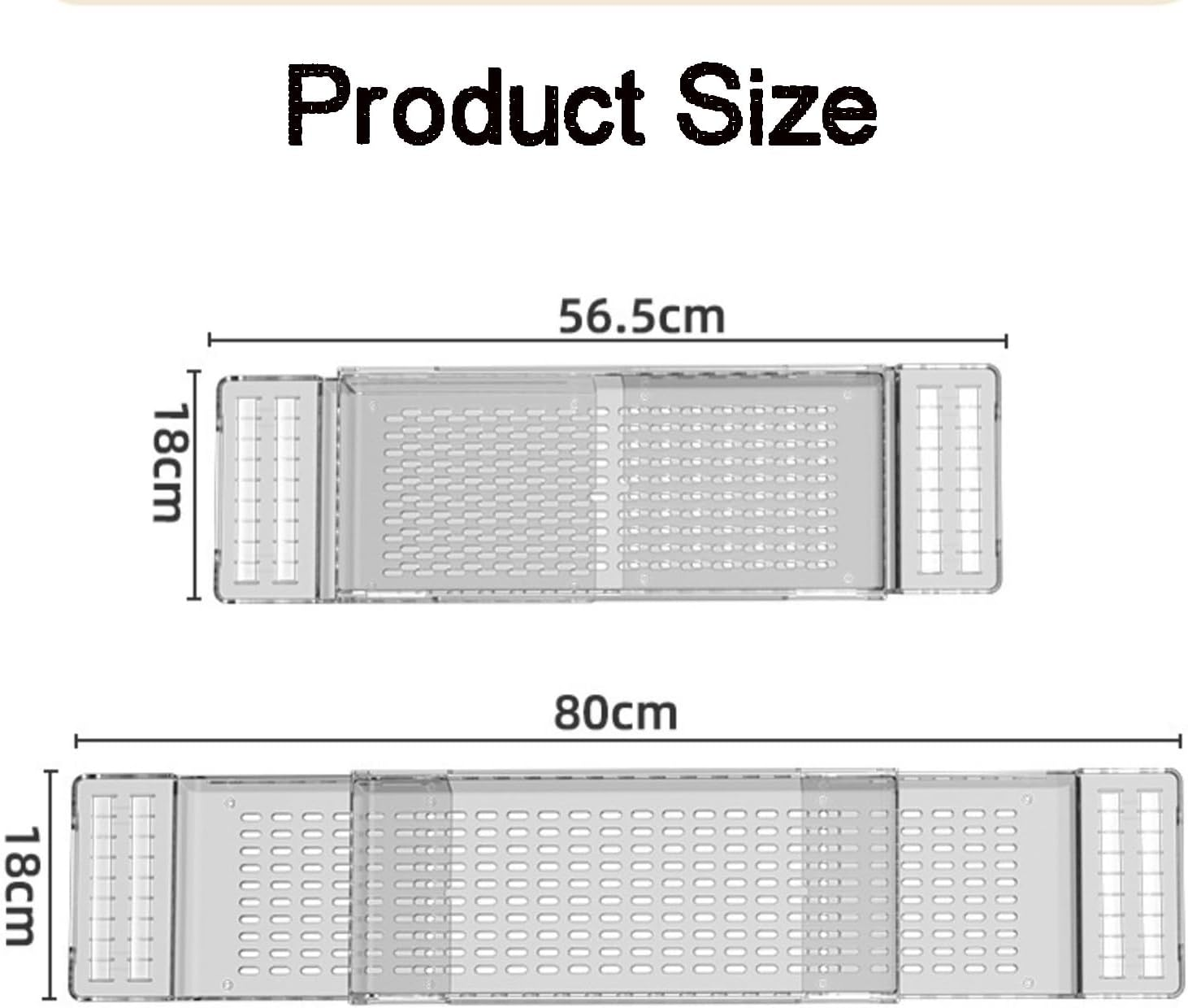 Expandable Drain Bath Caddy Tray for Tub,Simple Bathtub Table Trays Storage Rack,Storage for Towels, Books, Wine Glasses,Phone and Shower(Color2) - Color1 image number 5