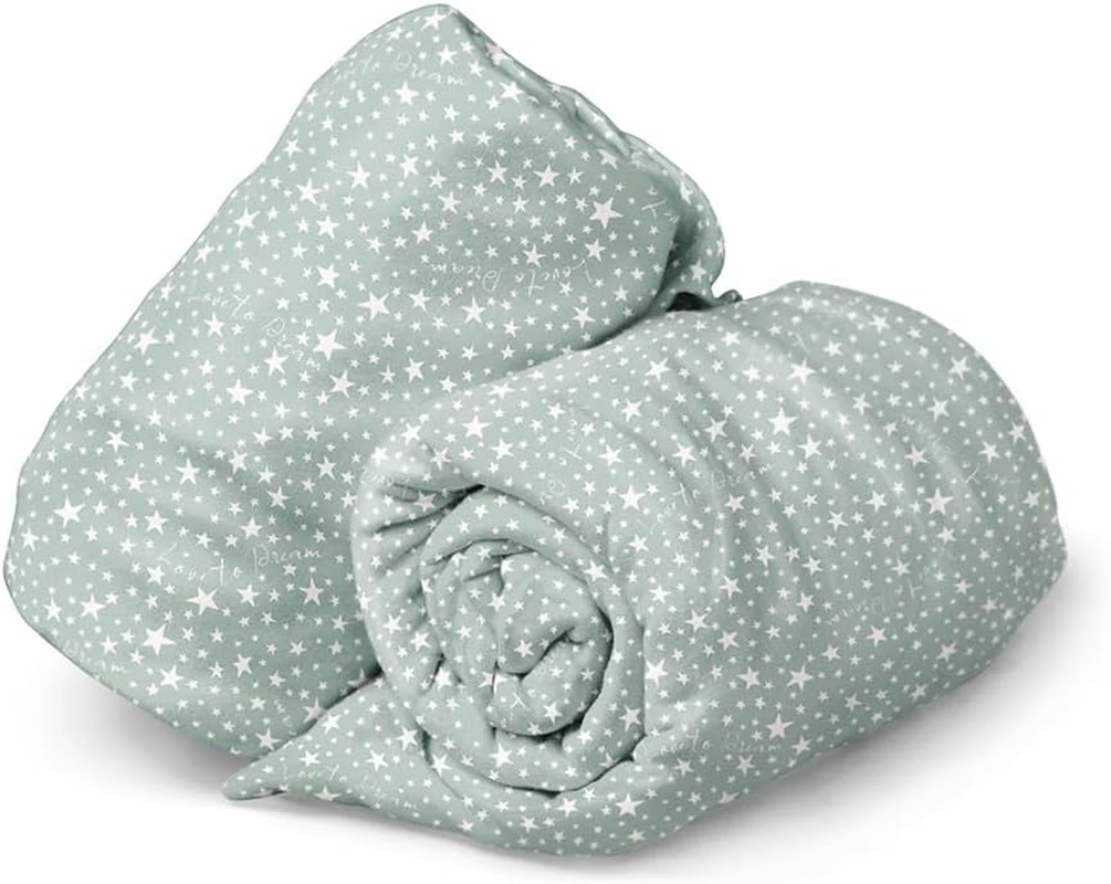 Love to Dream Fitted Bassinet Sheet Twin Pack | 100% Cotton, Soft Jersey Fabric, Fits Oval & Square Mattresses, Snug & Breathable Basket Sheet | Reusable Storage Bag, Stardust Olive image number 1