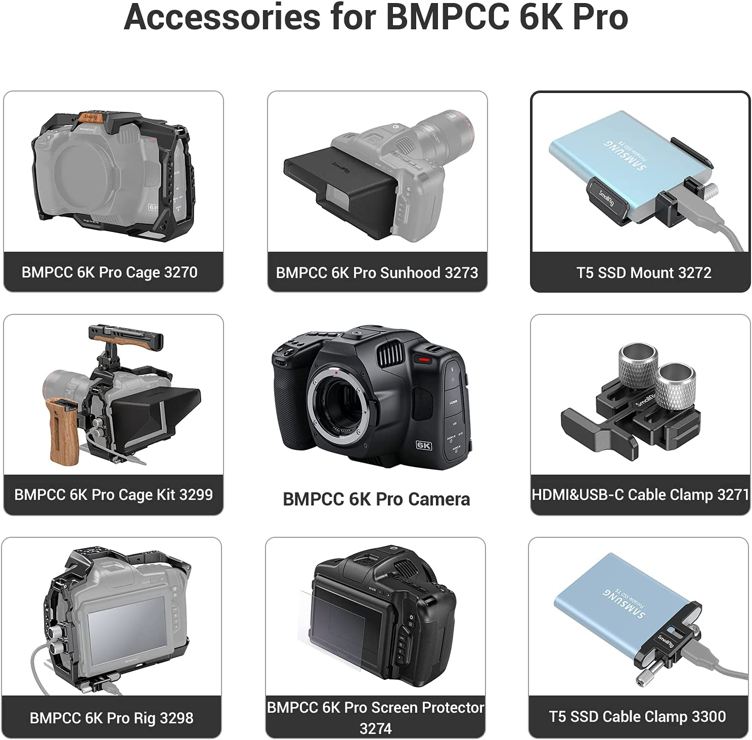 Smallrig Mount Bracket SSD Holder for Samsung T5 / T7 SSD &ndash; 3272 image number 4