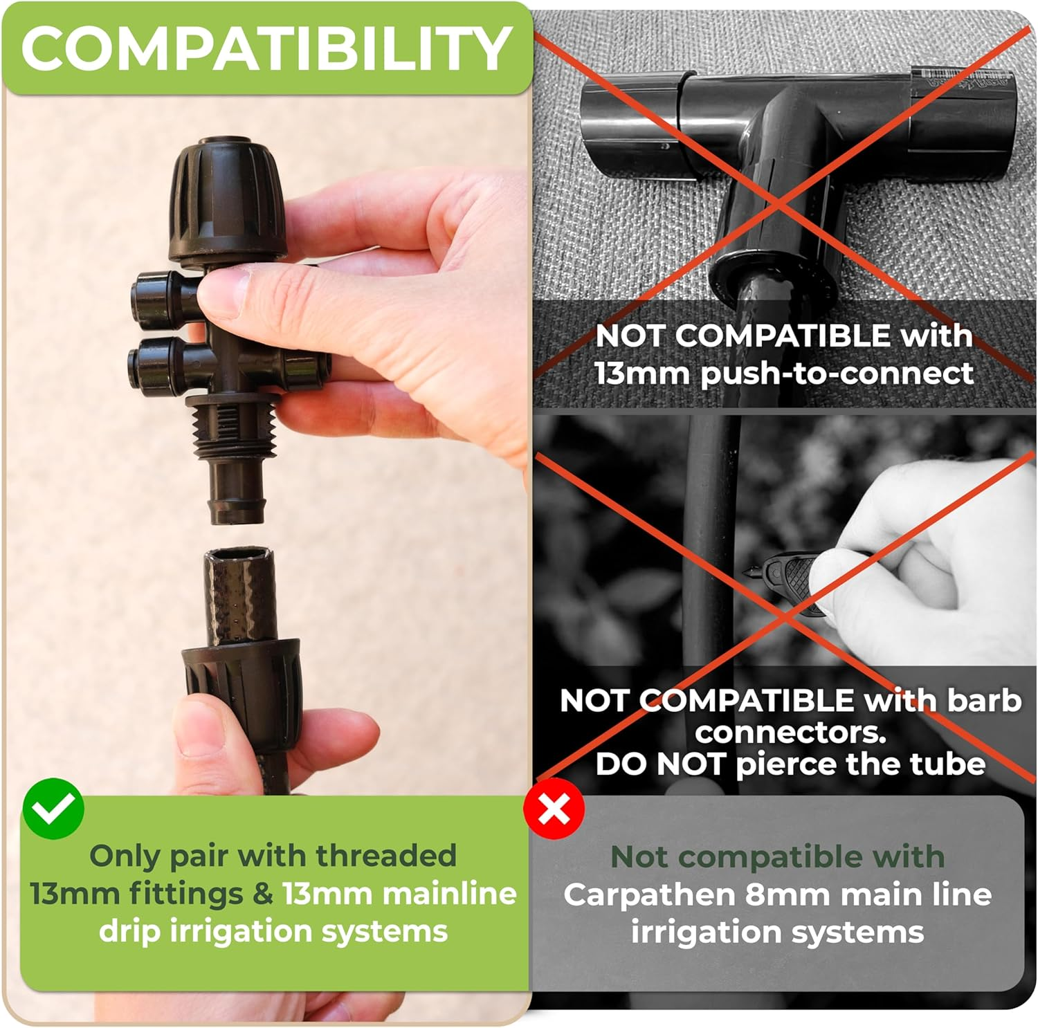 Carpathen 50 FT 1/2 Irrigation Tubing Mainline - Drip Irrigation Tubing Perfect for Push-To-Connect Garden Irrigation System, or as Blank Distribution Hose for Any Gardening Project image number 4