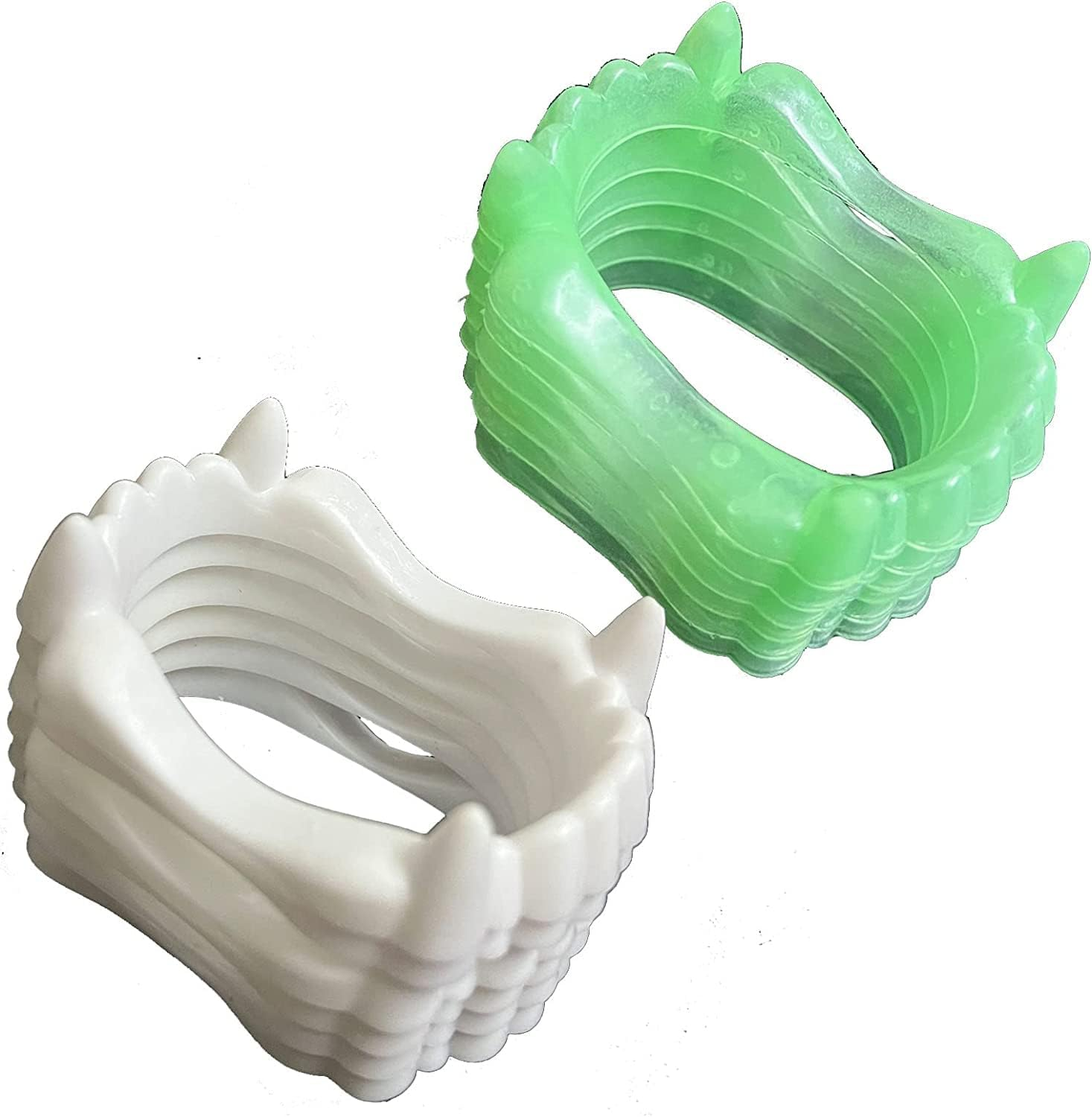 24 Pcs Vampire Fangs, Plastic White and Glow in the Dark Vampire Teeth for Dress up Costume Cosplay Photo Props Halloween Christmas image number 3