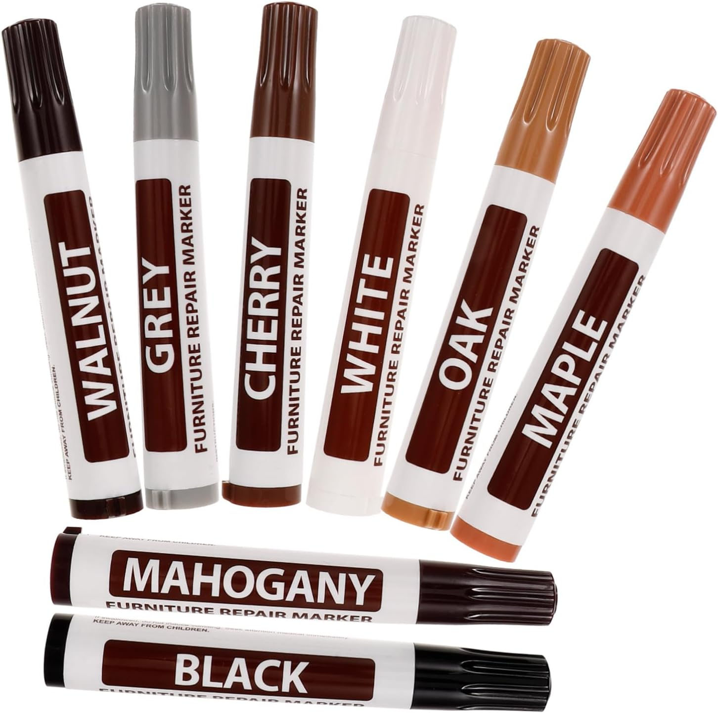 Angoily 8Pcs Patch Marker Lumber Mark Pens Scratch Repair Pen Wooden Furniture Maker Wood Markers Furniture Repair Touch-Up Marker Furniture Repair Stain Pen Paint Pens Plastic image number 3