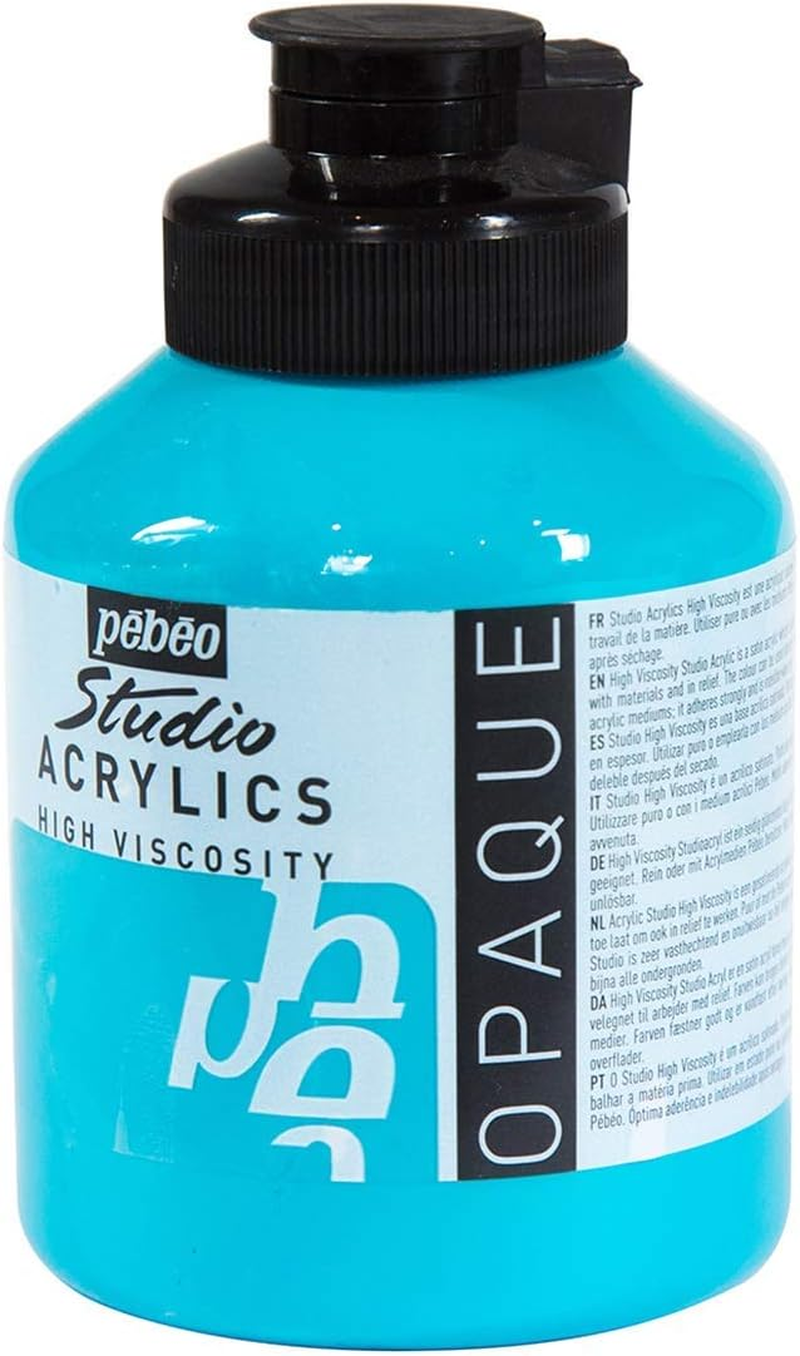 P&eacute;b&eacute;o Ivory Acrylic Paint 500 Ml Tub - Fluorescent Orange image number 7