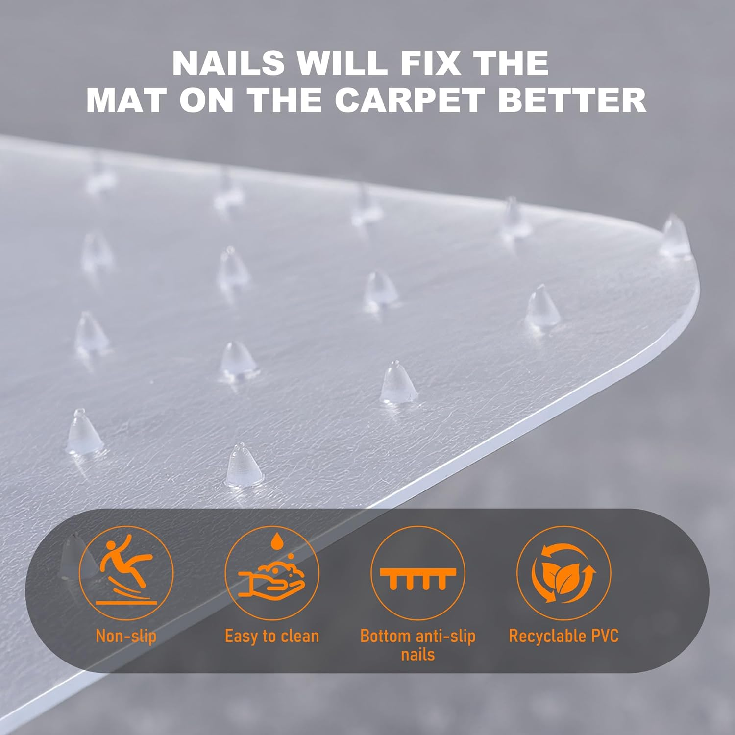 Upgraded Carpet Protector for Pets, PIONIQUS Cat Doorway Scratch Guard Mat, anti Scratch under Door Plastic Mat, Easy to Cut Durable Scratch Stopper for Carpet Floors, Non-Slip, Heavy Duty, 38&times;110Cm