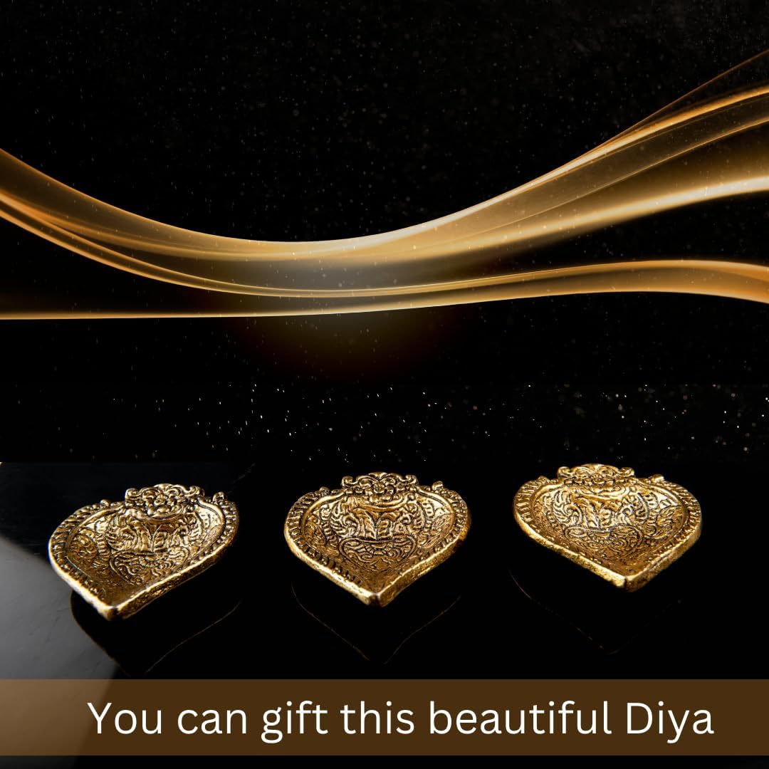 Wonder Care Metal Gold Oil Lamps for Diwali Decorations for Home Diya | Decor for Diwali with Diya Set | Diwali for Pooja ,Return Gift for Friends, Family Indian Diya Lamp Diwali Diya 30 Piece Set image number 6