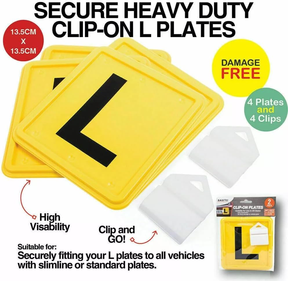 Leona Co 4Pcs Plastic L Plate Clips Holder Set Handy Hardware 13.5 * 13.5Cm Waterproof and Rustproof L-Plate Clips for Vehicle Number Plate image number 3