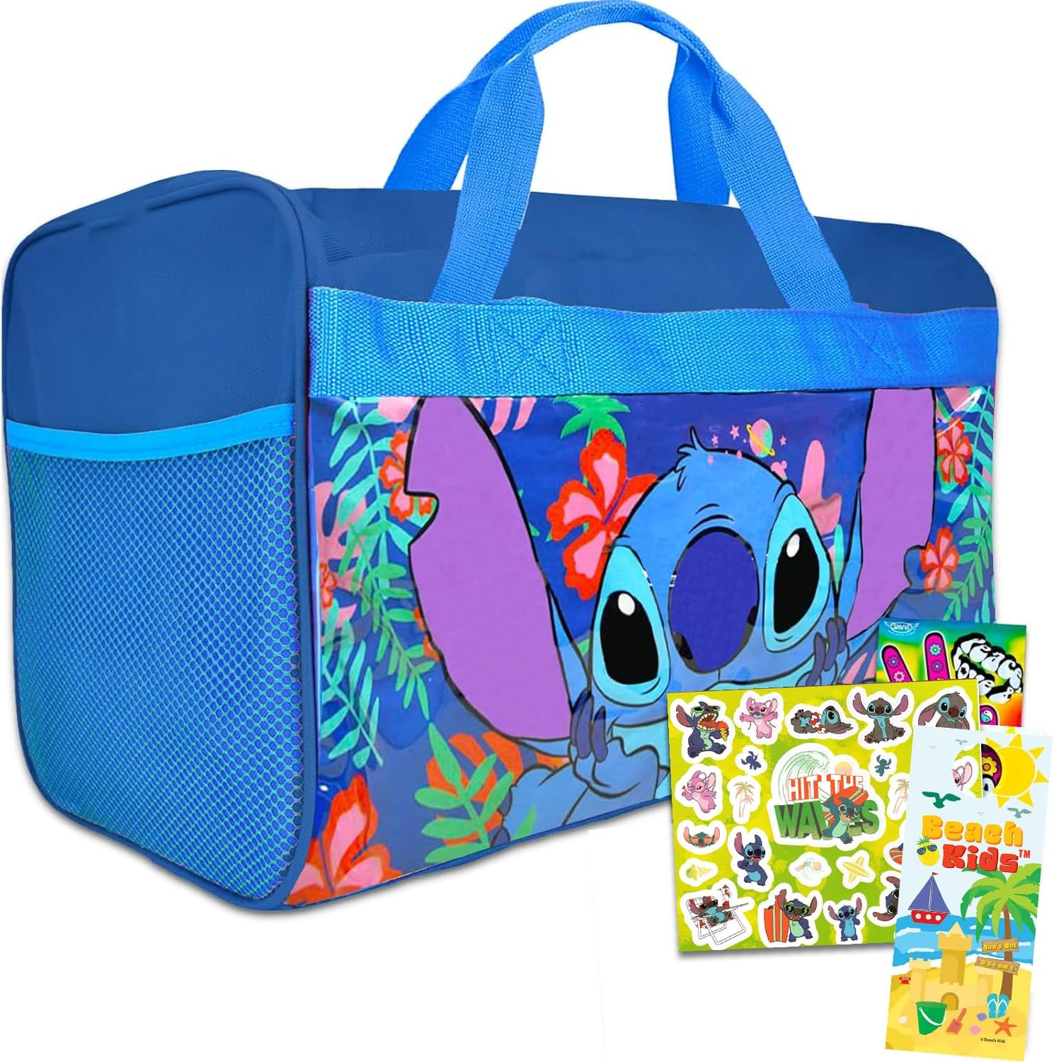 Lilo and Stitch Duffle Bag Set for Kids - 4 Pc Bundle with Stitch Luggage Carry on Suitcase Bag, Lilo and Stitch Stickers, Tattoos, and More | Stitch Travel Activity Set, Stitch Luggage, Stitch Duffle image number 5