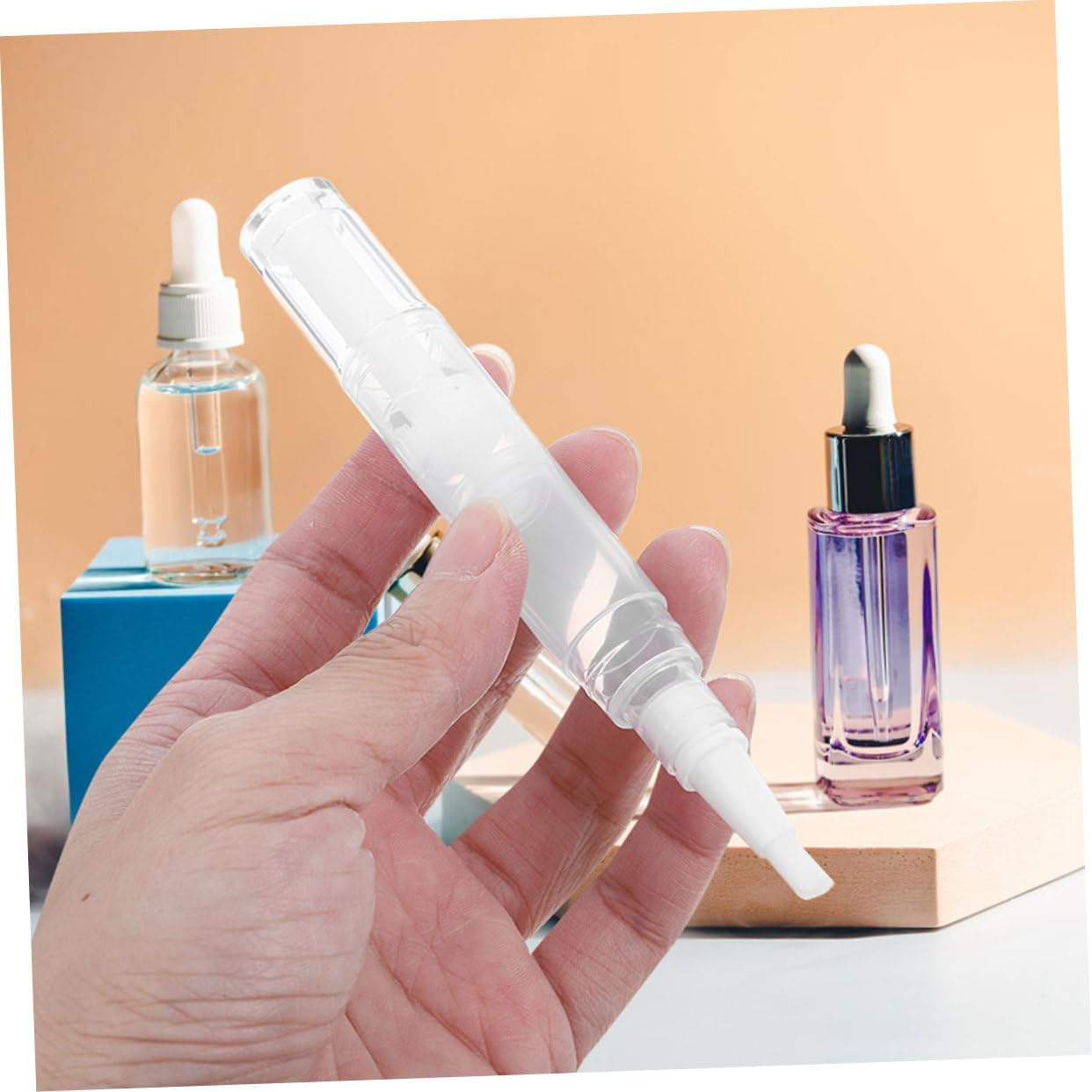 TIDTALEO 5Pcs Refillable Nail Oil Pen Set Brush Tip &ndash; 5Ml Vacuum Twist Applicators for Cuticle Oil Lip Gloss and Face Paint image number 1