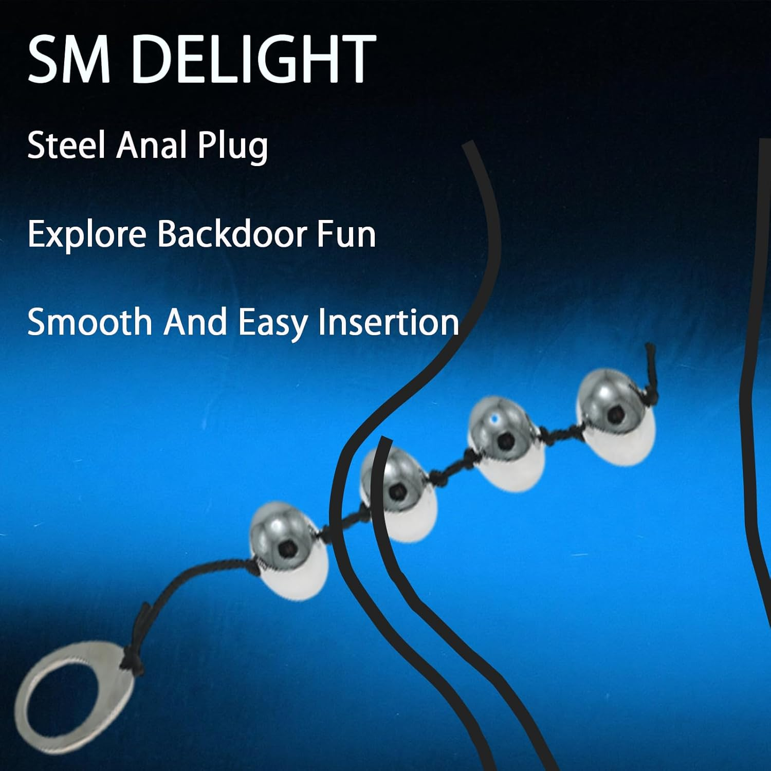Metall Analkugeln Butt Plug Set 5 Gewichtete Kugeln Mit Ziehring Silikonseil Prostatamassager SM Fetisch Spielzeug F&uuml;r M&auml;nner Frauen Paare Erwachsenenspiele Zur Sexuellen Luststeigerung image number 2