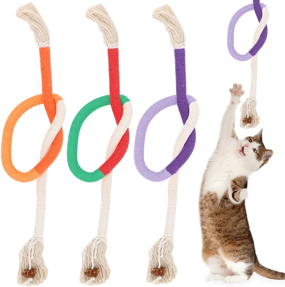 RANJIMA Catnip Toy Teething Rope, Pack of 3 Cat Toy, Interactive Cat Toy, Chew Toy, Cat Interactive Cat Toy for Teeth and Playtime image number 1