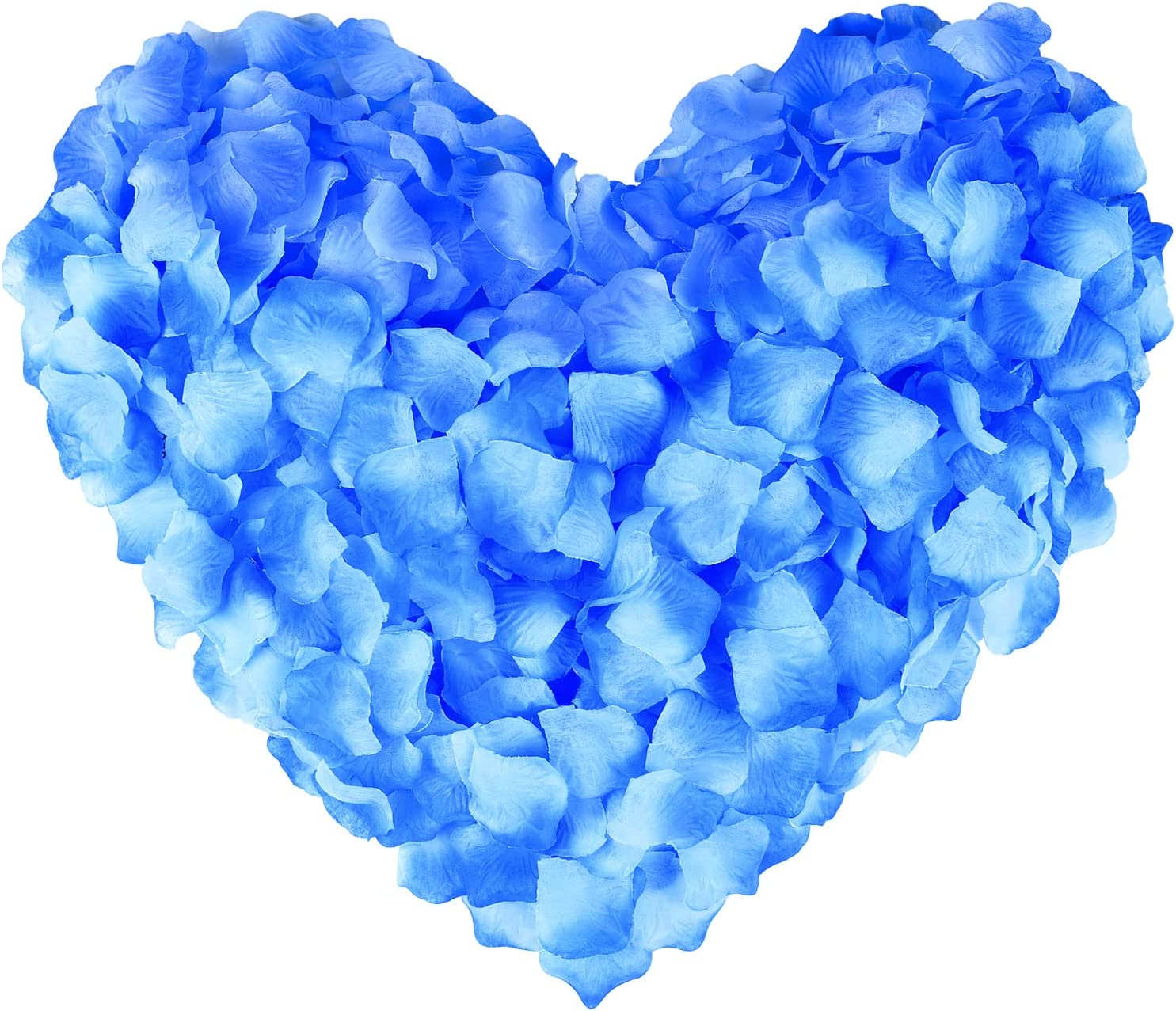 Henzxi 1000 Pcs Rose Petals, Artificial Flower Petals, for Romantic Night, Wedding, Event, Party, Valentine Decor (1000 Pcs, Transitional Blue) - Dark Red And Burgundy image number 4