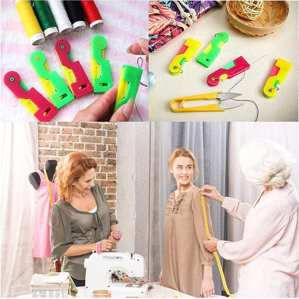 Colourful Automatic Sewing Needle Device Threader,Diy Needle Threader,Needle Threaders for Hand Sewing,Plastic Sewing Machine Needle Threader,For Hand Sewing, Yarn, Embroidery and Cross Stitch (5) image number 2
