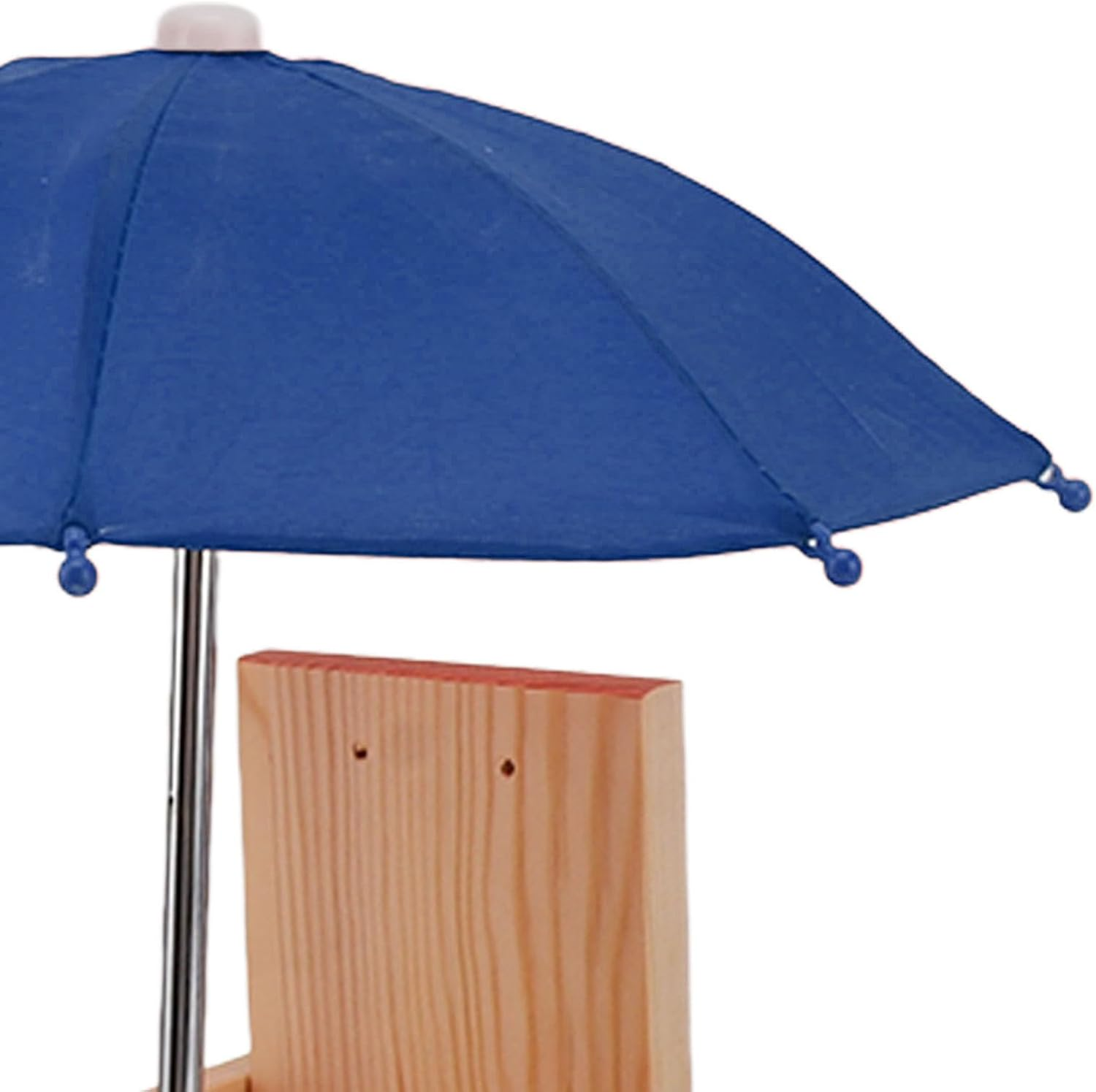 Wild Birdwildlife Accessories,Wooden Squirrel Feeder Solid Wood Pet Feeder Outdoor Garden Pendant Corn Nut Bird Feeder with Flag (Blue Umbrella) image number 5