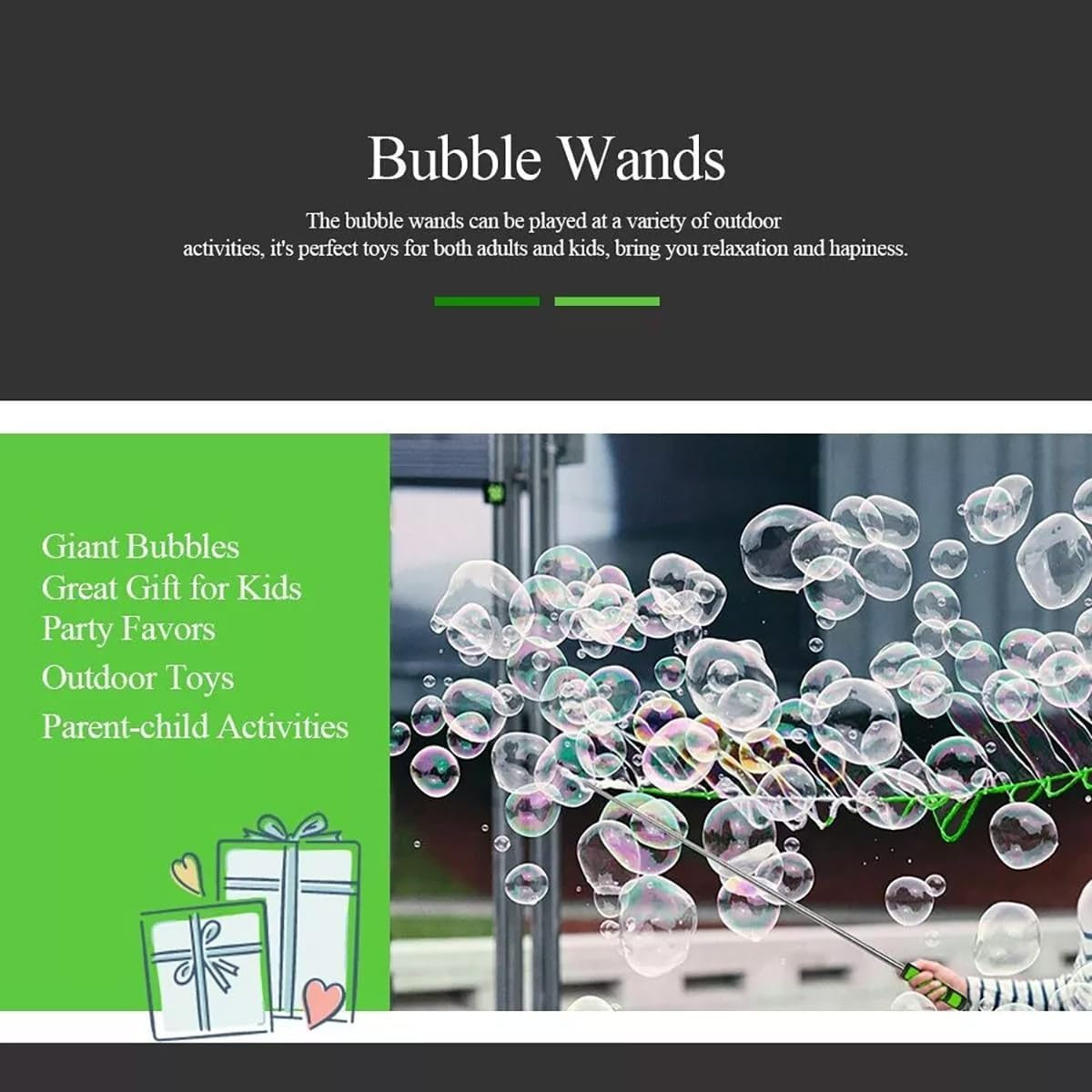 1.2 M Retractable Double-Bar Bubble Rope for Outdoor Performance | Stainless Steel Bubble Wands with 3 Different Ropes | Giant Bubble Maker for Kids & Adults image number 5