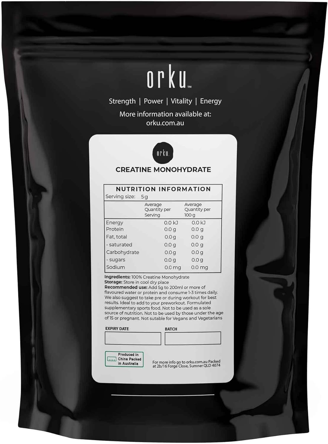 2Kg Creatine Monohydrate Powder - Micronised Pure Protein Supplement image number 1