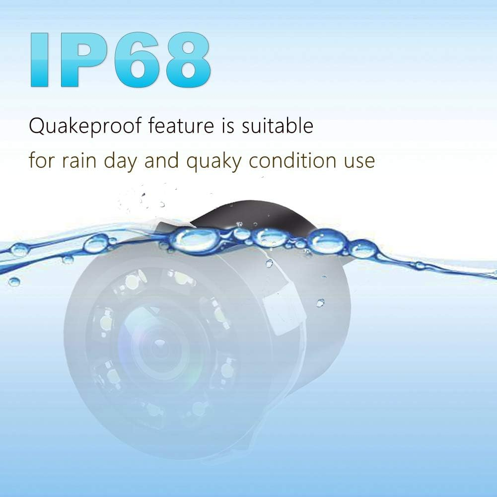 Car Rearview Camera Backup Camera for Car Vehicle Camera Back up Car Camera Reverse Camera Parking Assist Line, 8 LED Night Vision Lights, Wide-Angle 170 Degrees - Led Car Camera image number 3