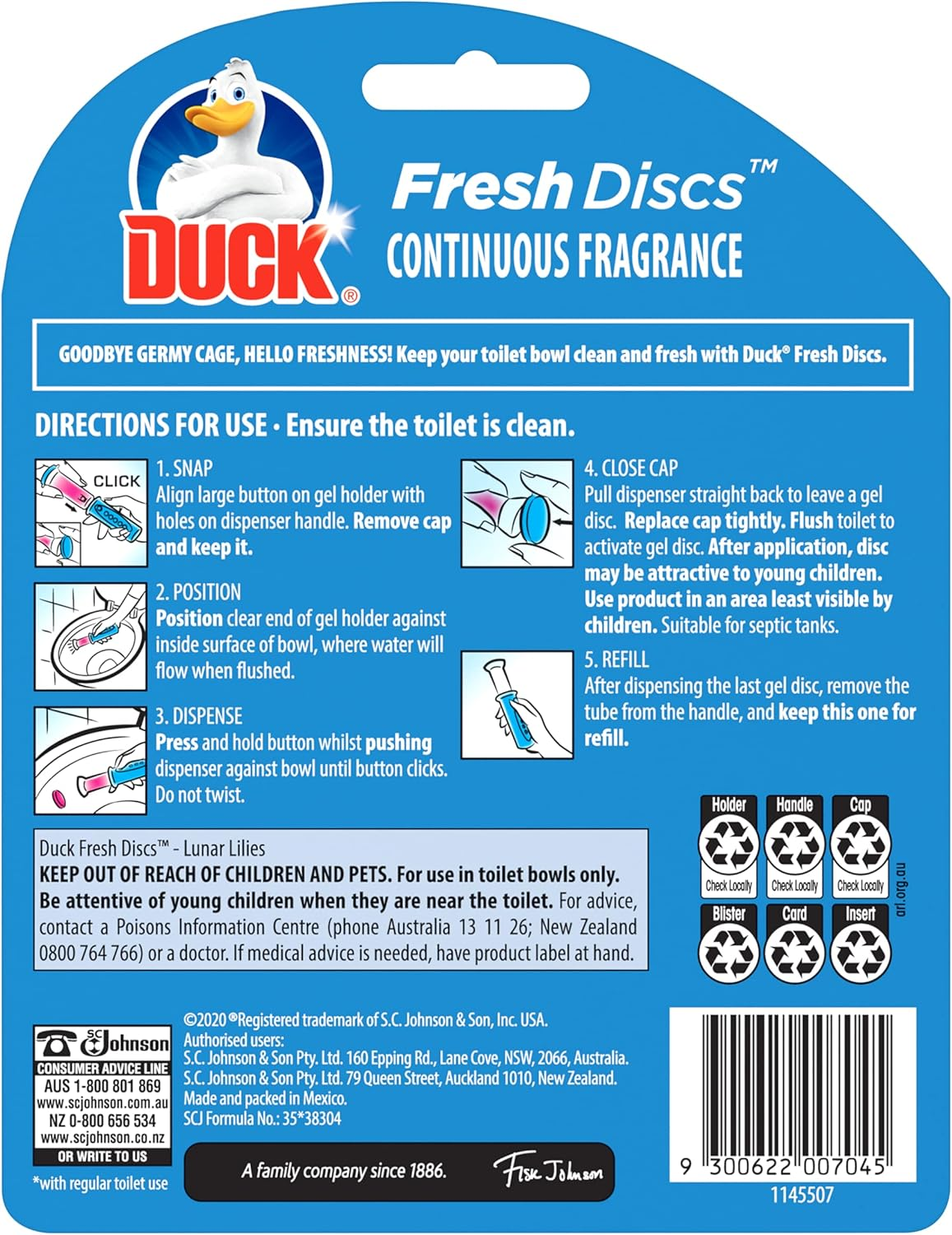 Duck Lunar Lilies Fresh Discs (6 Piece Pack)