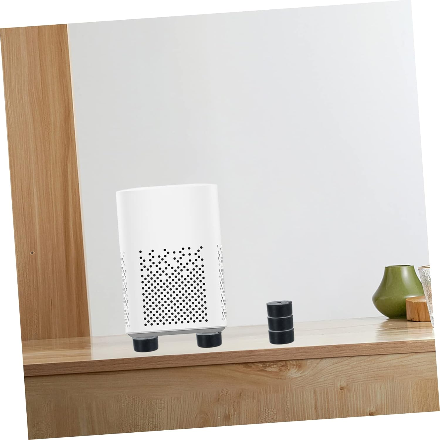 KALLORY 8Pcs Black Rubber Speaker Spike Pads Isolation Feet Vibration Absorber for Amplifiers and Subwoofers Home Audio Accessories image number 1