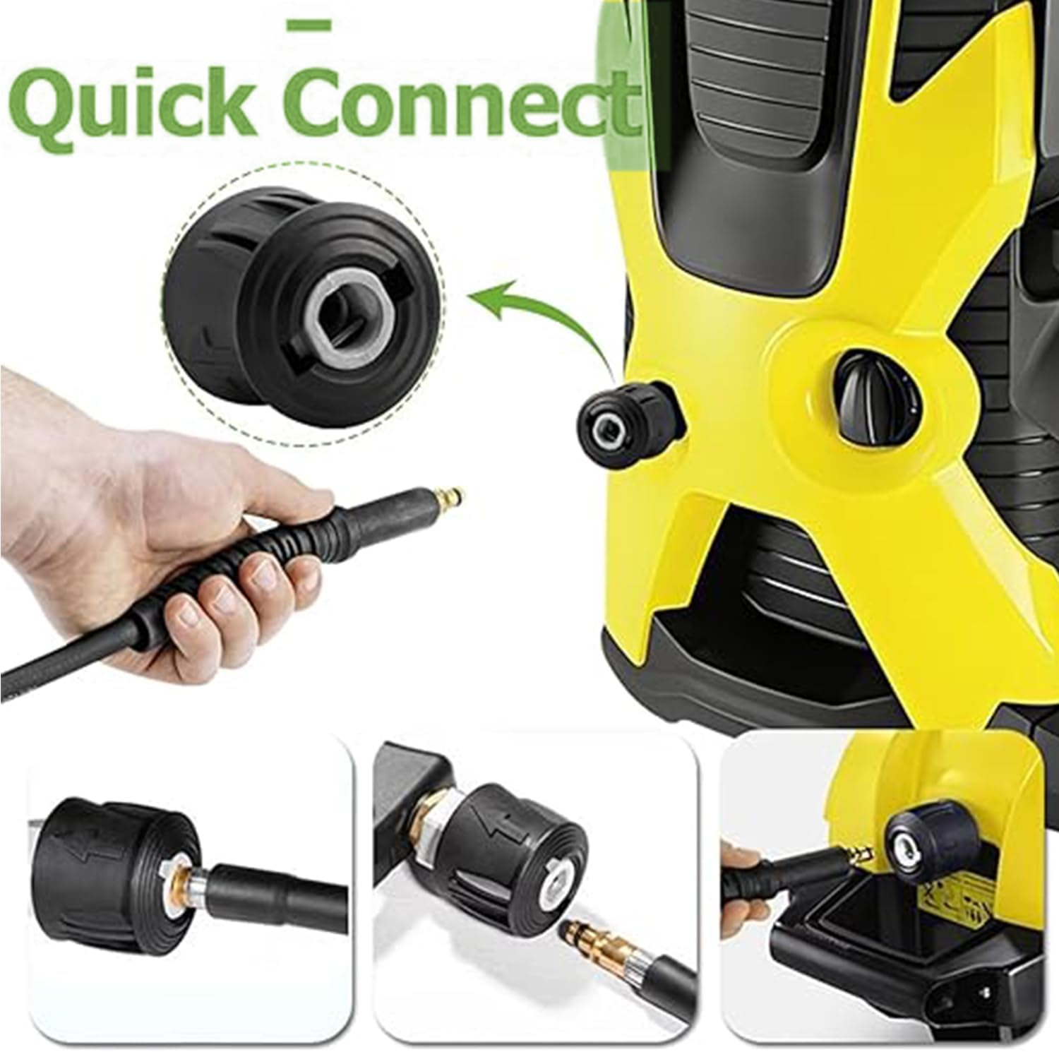 Quick Connector Replacement for Spray Guns and Electric Cleaning Machines, Quick Connect Hose Adapter for Karcher High-Pressure Cleaning Machine Hose, M22 14Mm Internal Thread Connector image number 5