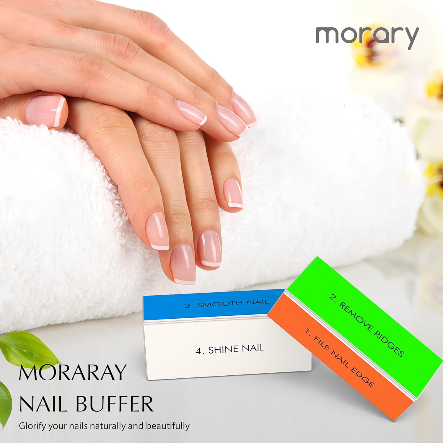 Morary 4 Way Nail Buffer Block Nail Shine Buffer Block for Natural and Acrylic Nails Smoother Buffing Block Polisher Fingernail File Buffer 240/400/1000/6000 Grit for Buffing Shinning image number 5
